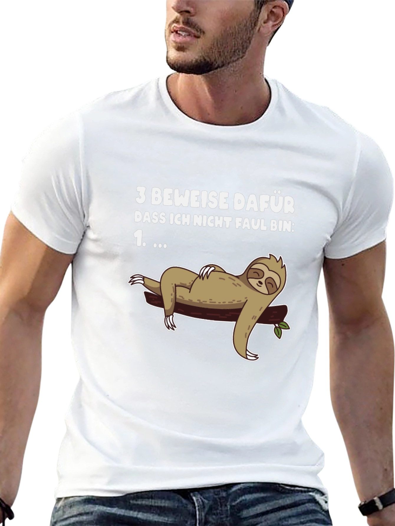 Funny Sloth Lazy Humor Graphic Tee - Black