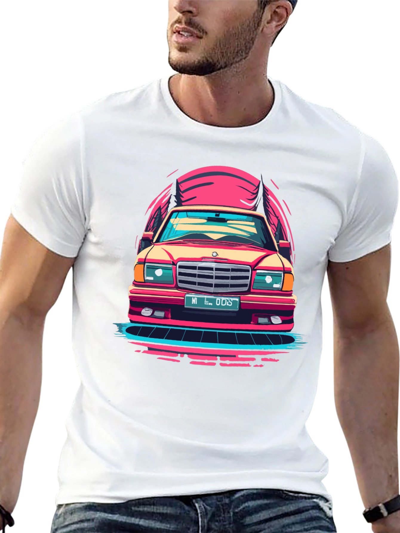 Retro Car Graphic T-Shirt - Classic Ride Design