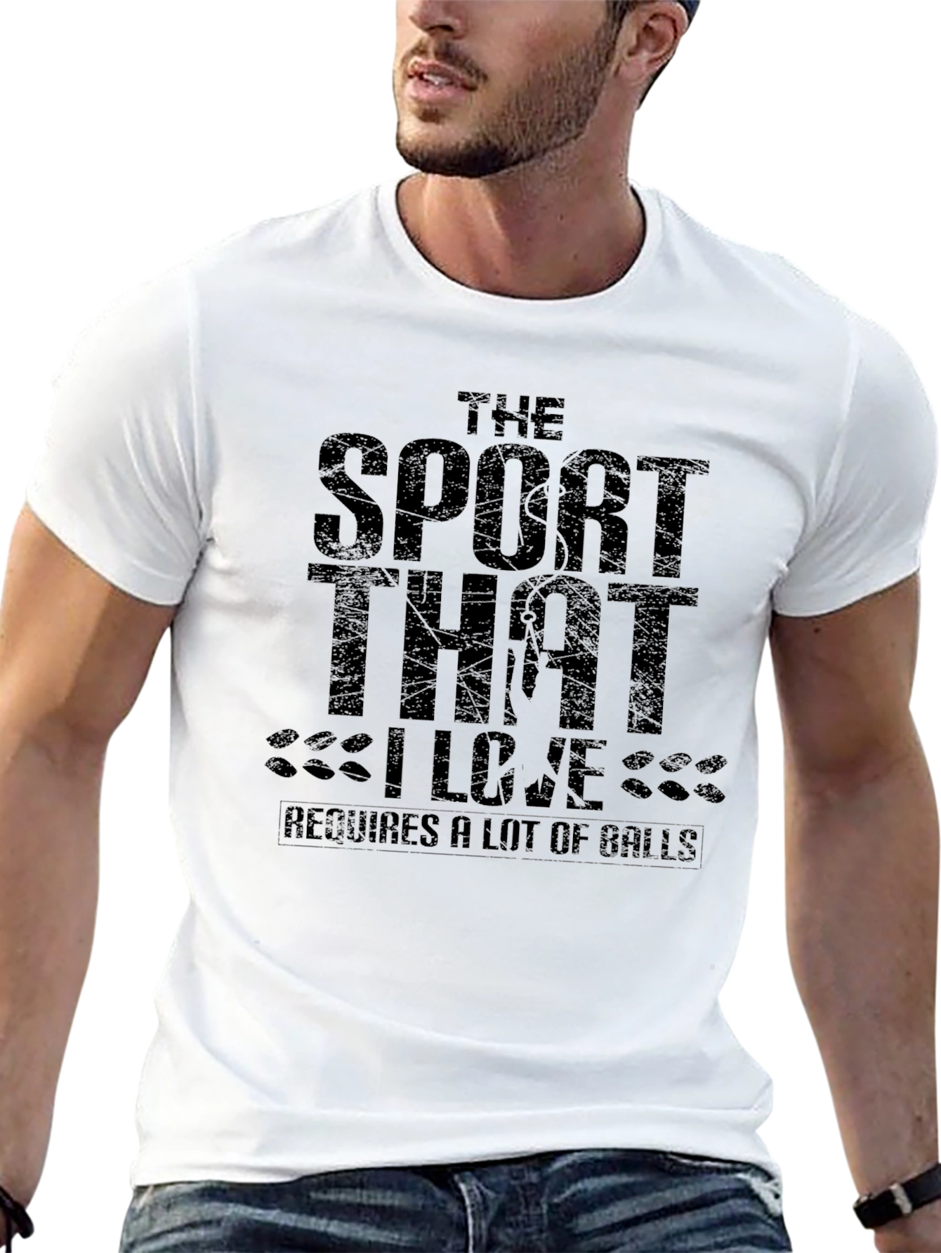 Funny Sport That I Love Mens Black T-Shirt