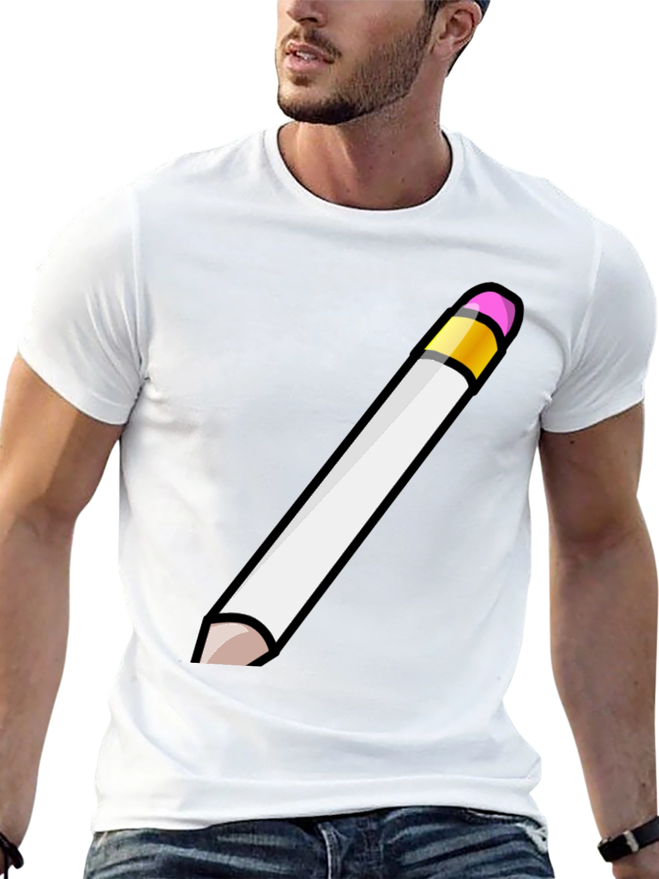 Pencil Graphic T-Shirt - Unisex Cotton Tee