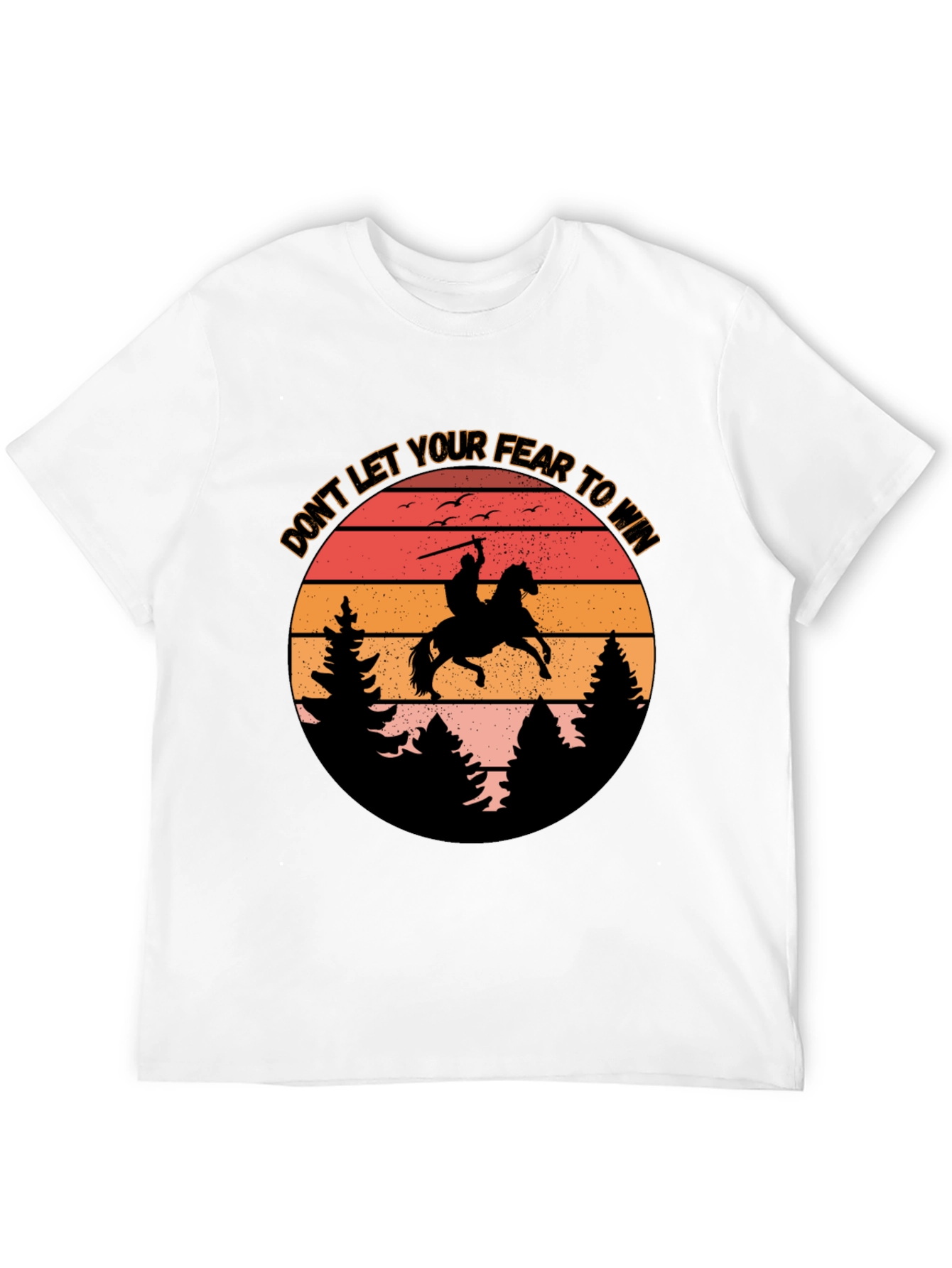 Fear to Win Black Graphic T-Shirt