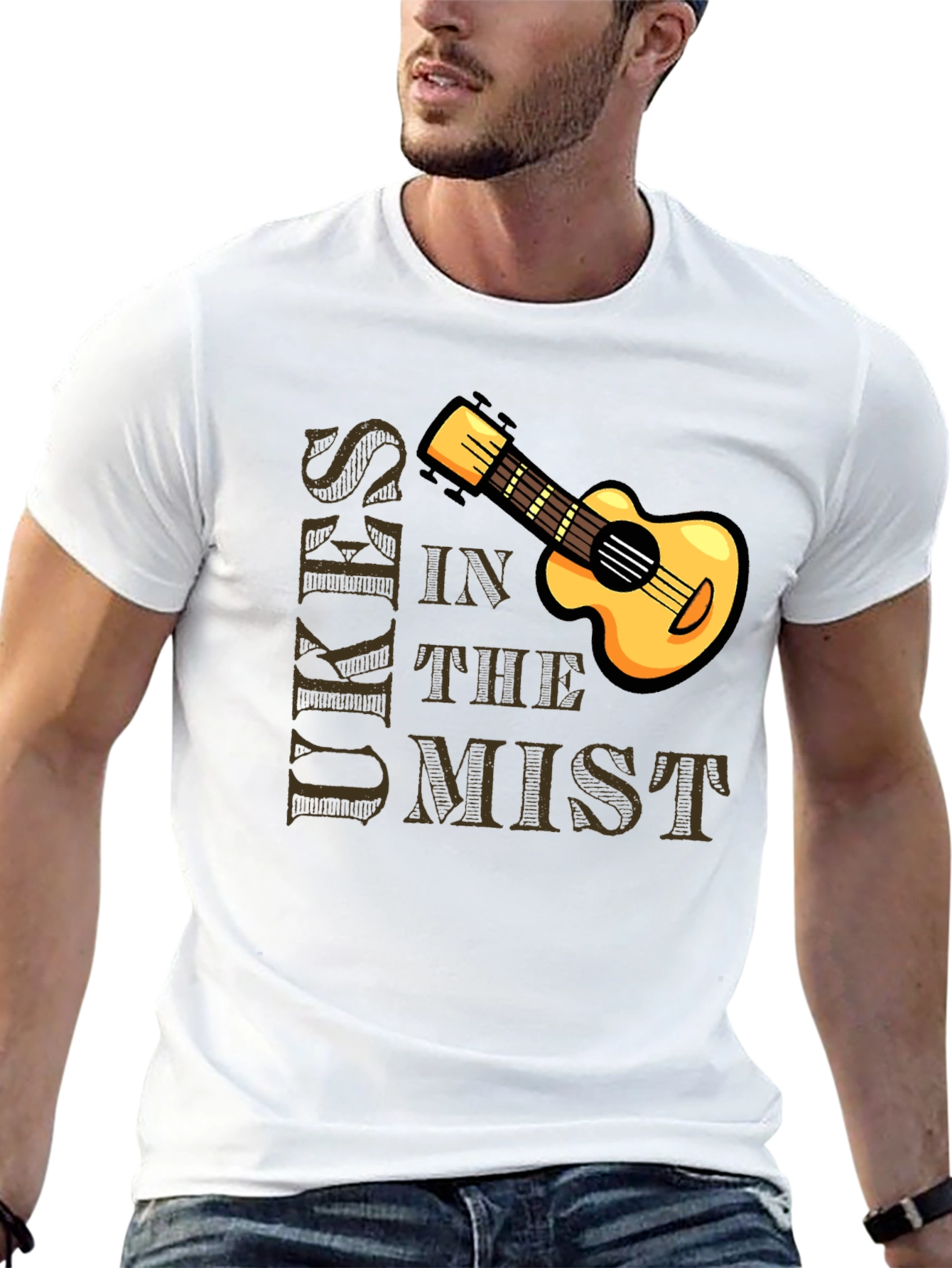 Ukuleles in the Mist Graphic T-Shirt