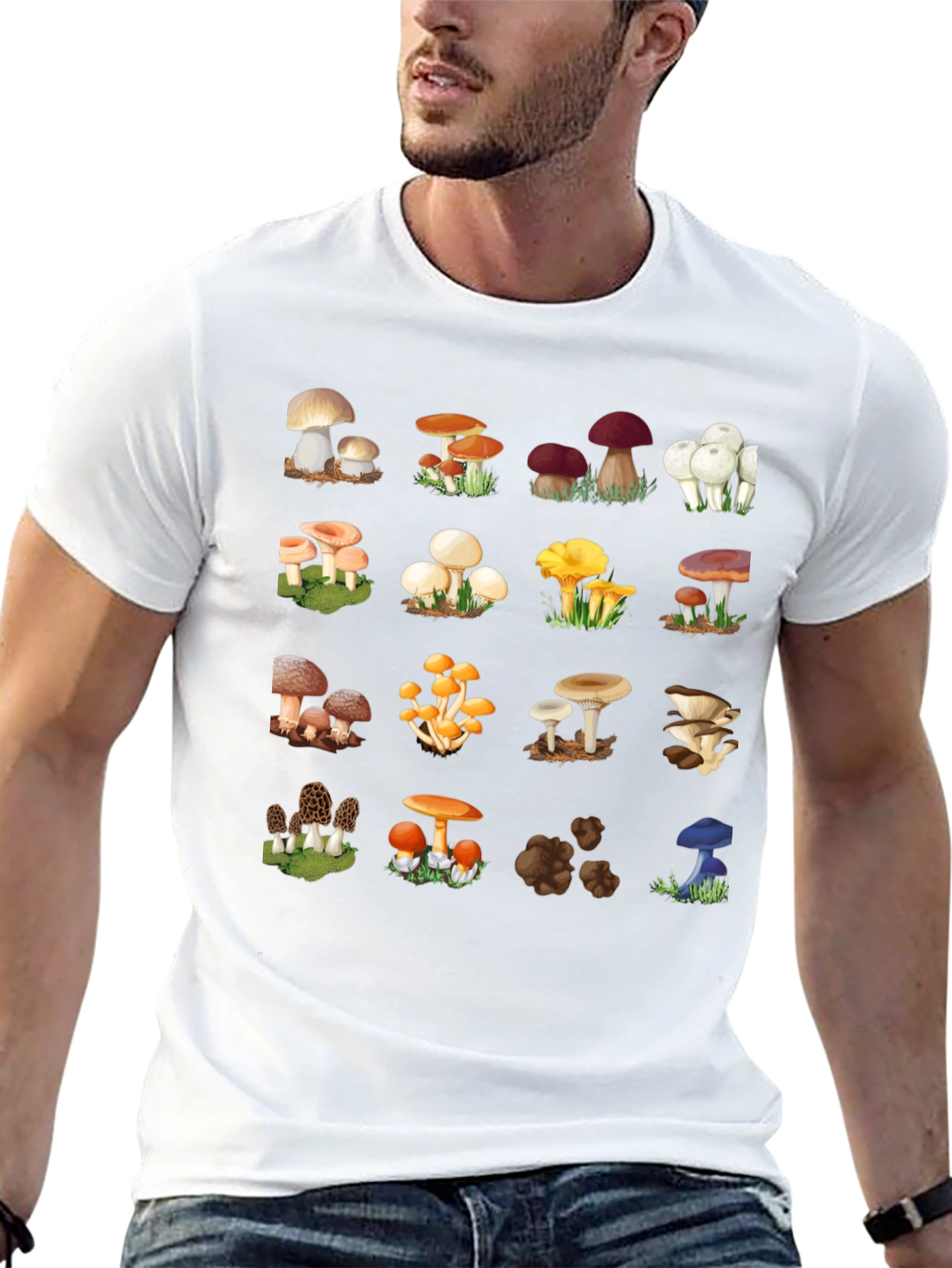 Mushroom Pattern T-Shirt