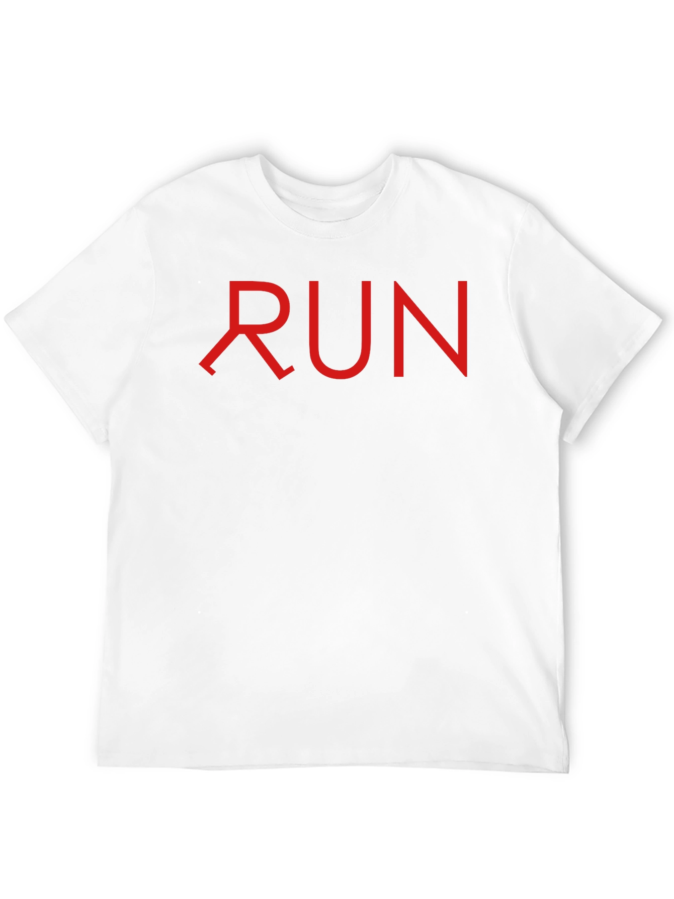 Mens Black RUN Graphic Tee - Athletic Style