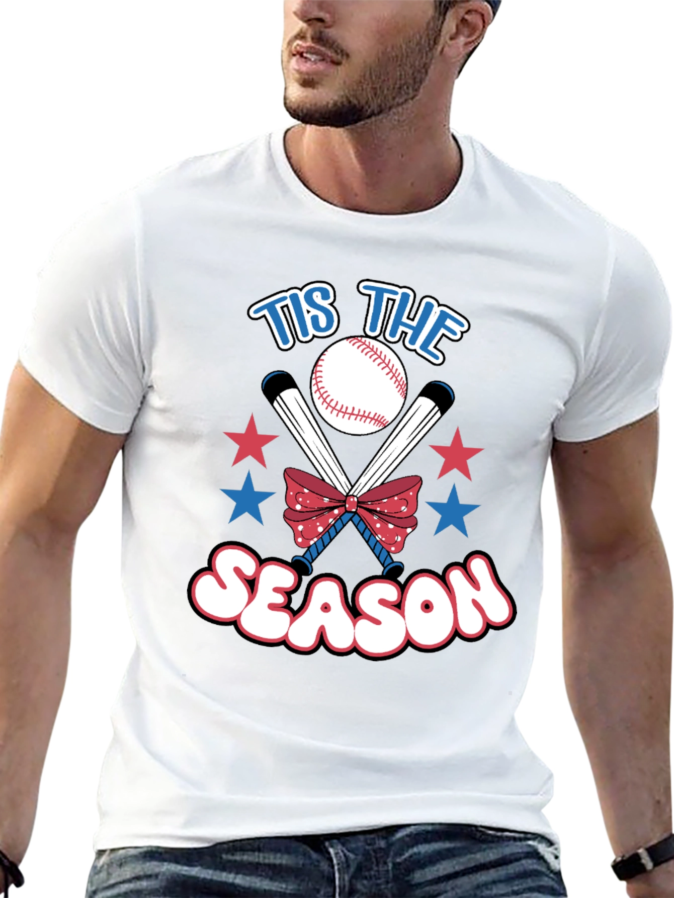 Tis The Season Baseball Graphic Tee