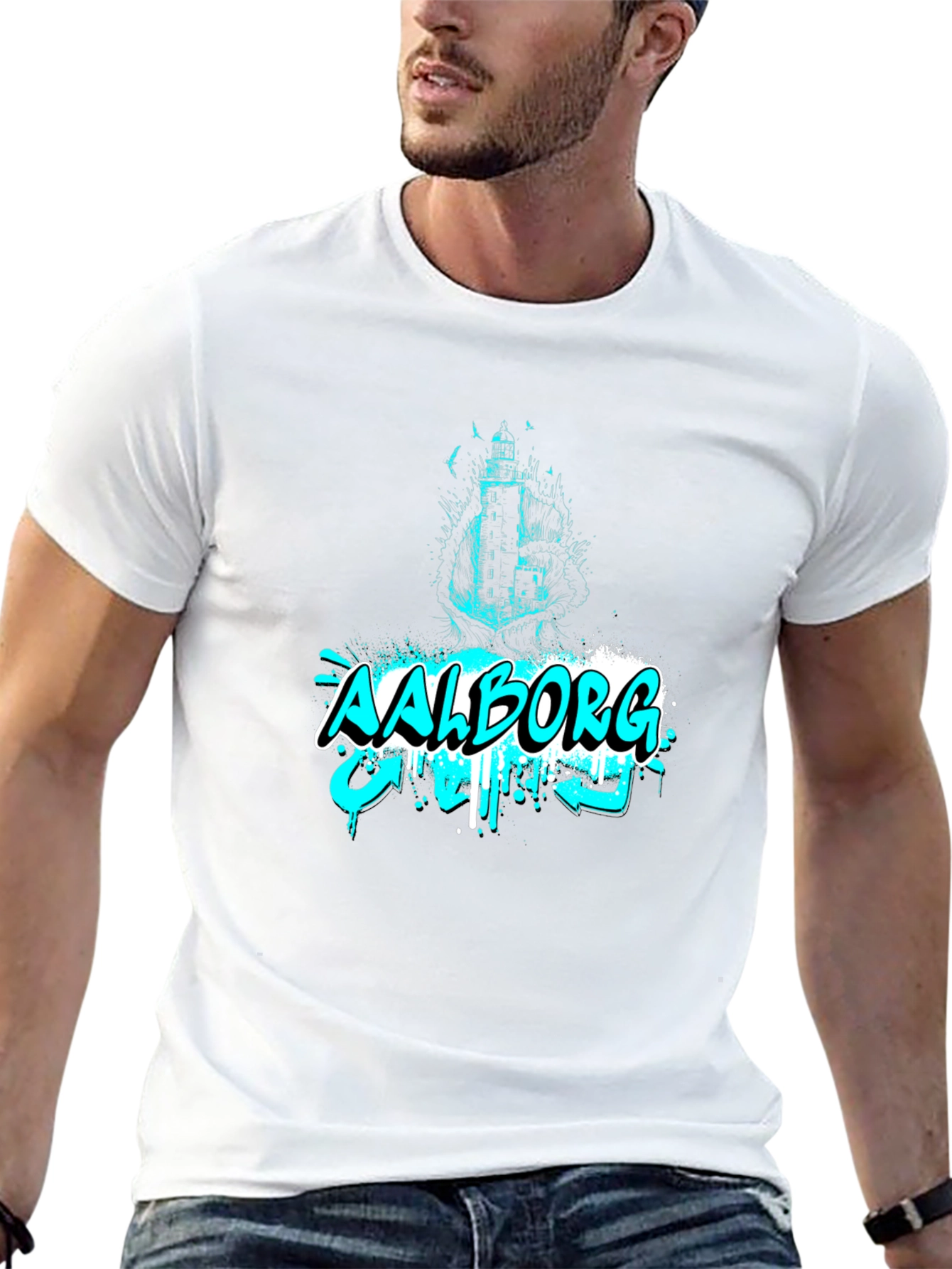 Aalborg Graffiti Style Black T-Shirt