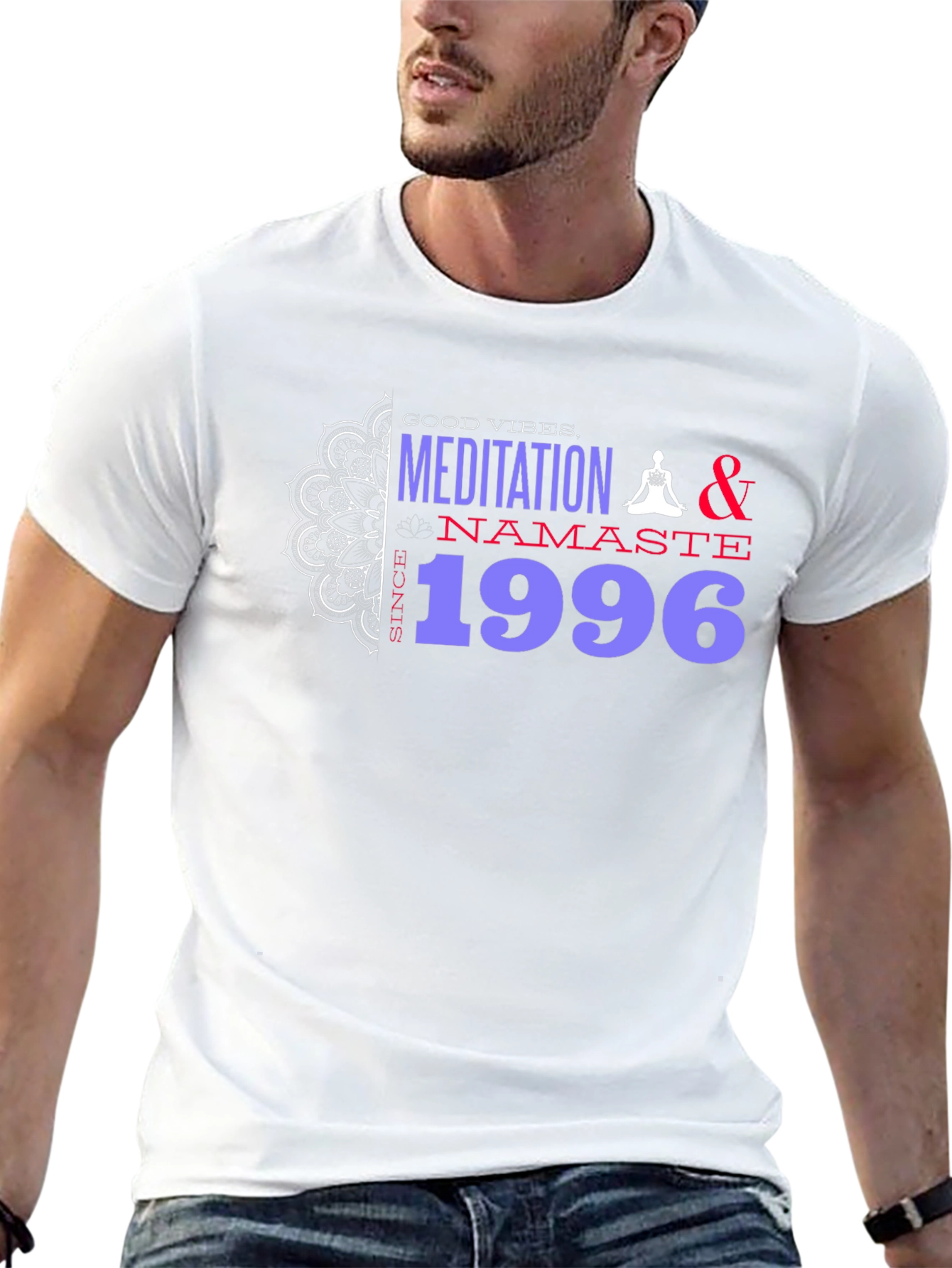 Good Vibes Meditation Namaste 1996 T-Shirt