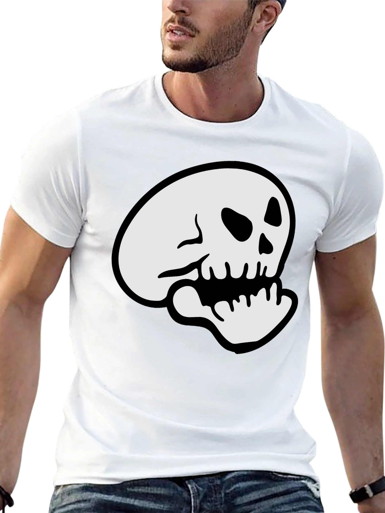 Skull Graphic Black T-Shirt - Casual Comfort