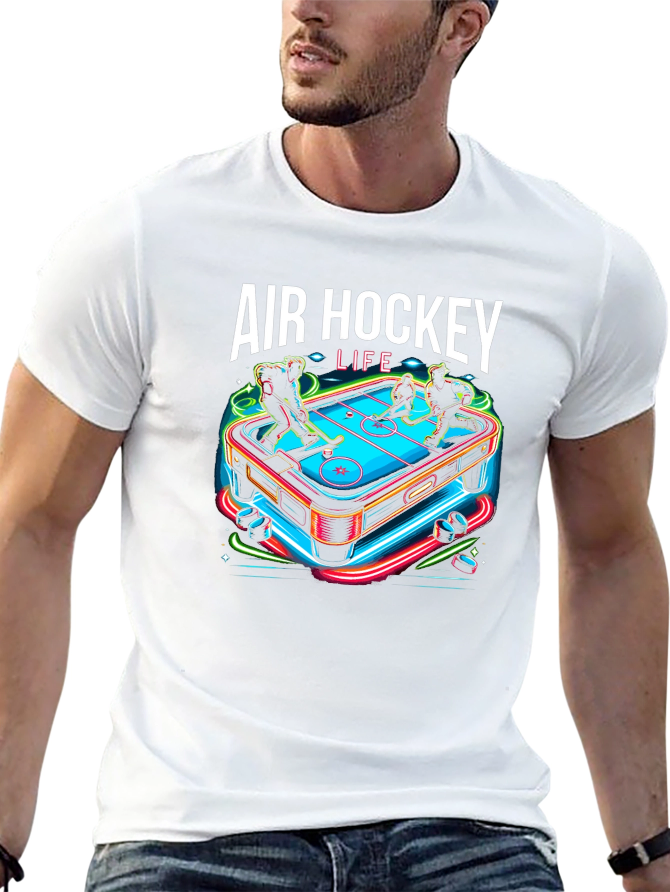 Air Hockey Life Graphic T-Shirt
