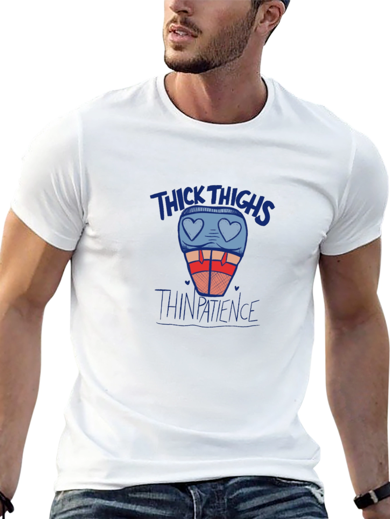 Thick Thighs Thin Patience Graphic Tee - Black T-Shirt
