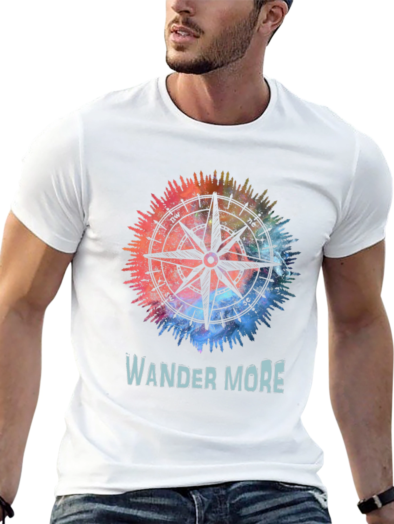 Wander More Compass Graphic Tee