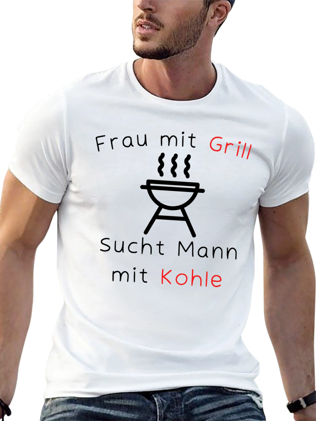 Frau Mit Grill - Mens Graphic T-Shirt