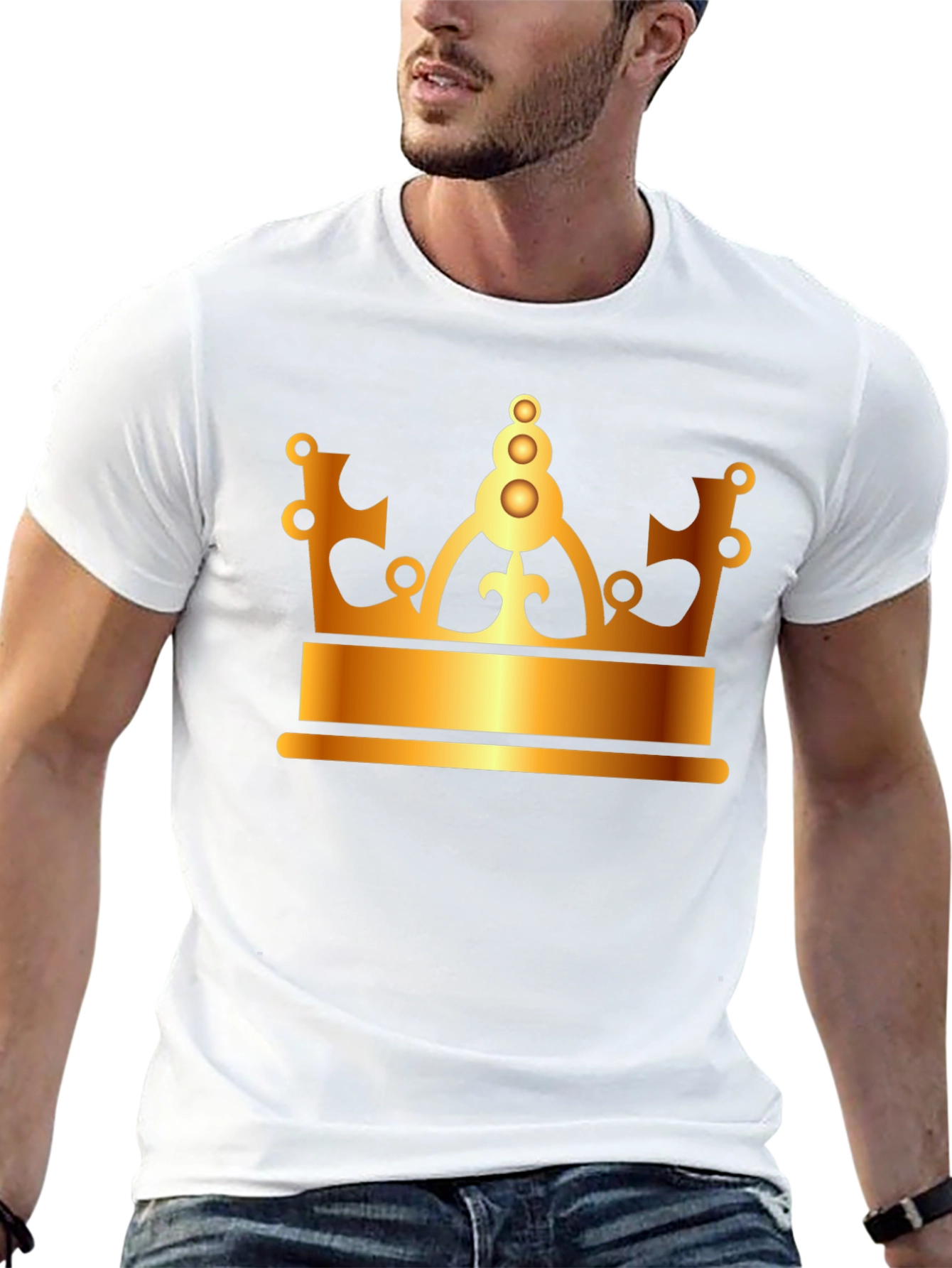 Golden Crown Graphic Black T-Shirt