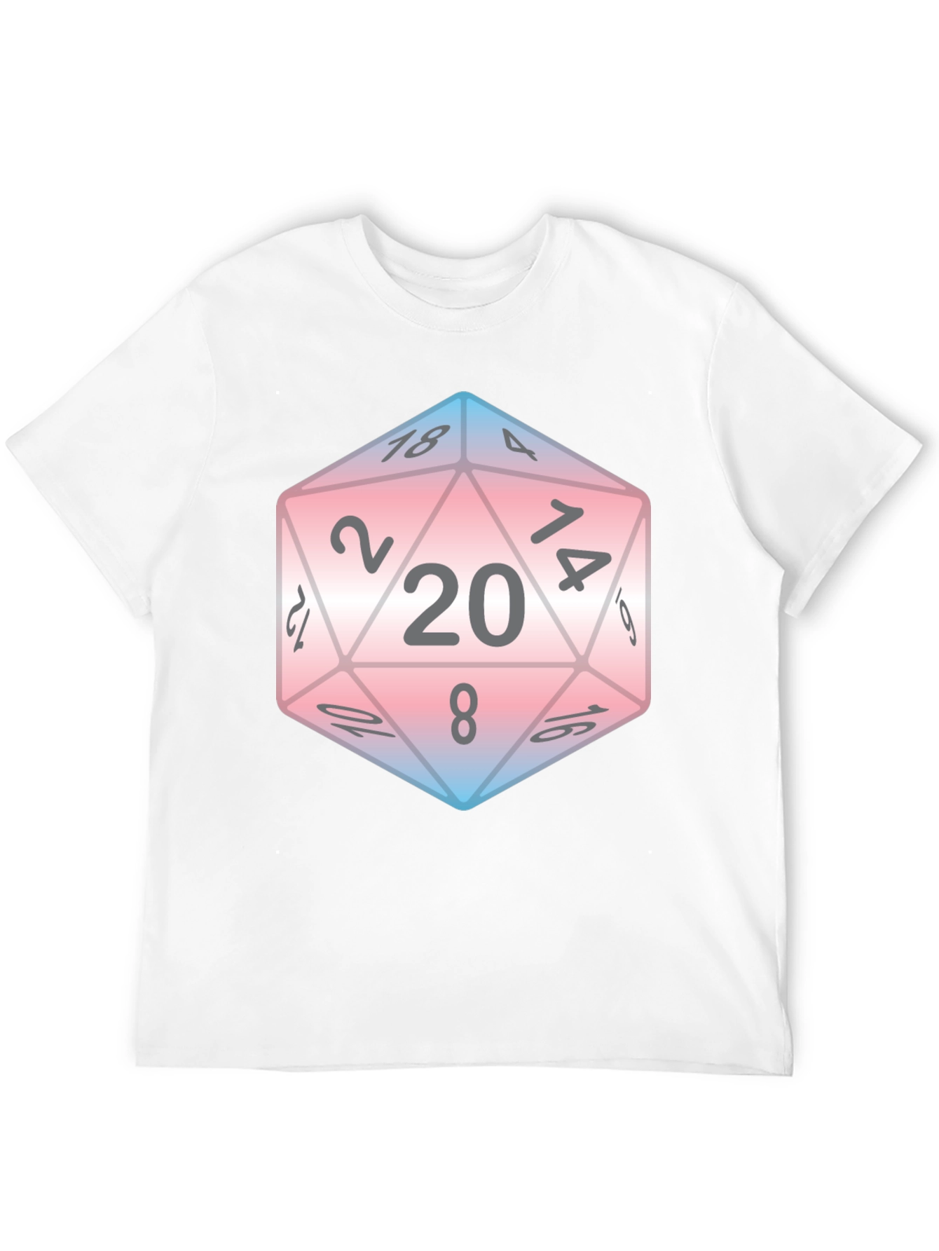 Trans Pride D20 T-Shirt - Tabletop Gaming Tee