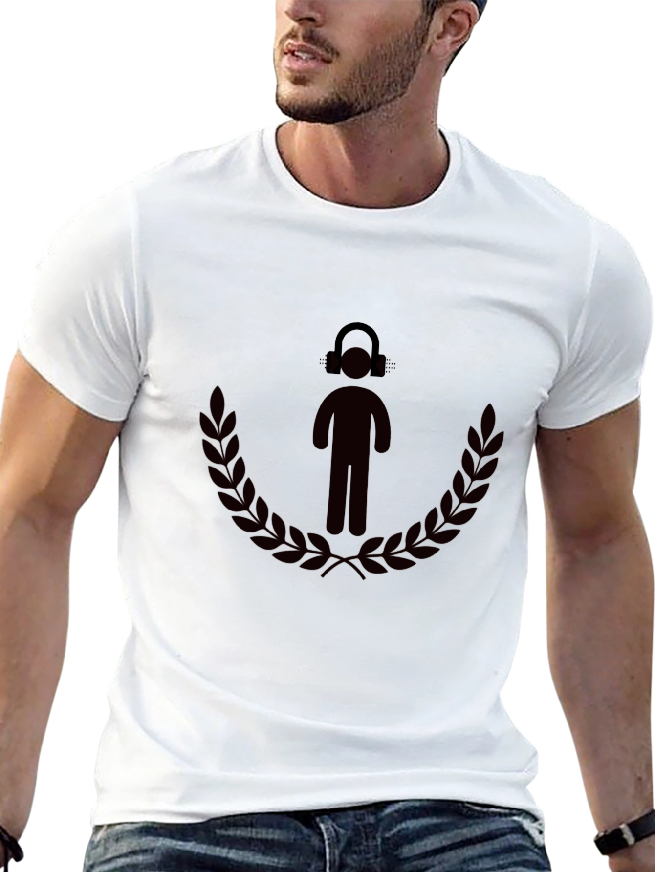 DJ Man Laurel Wreath Graphic Tee