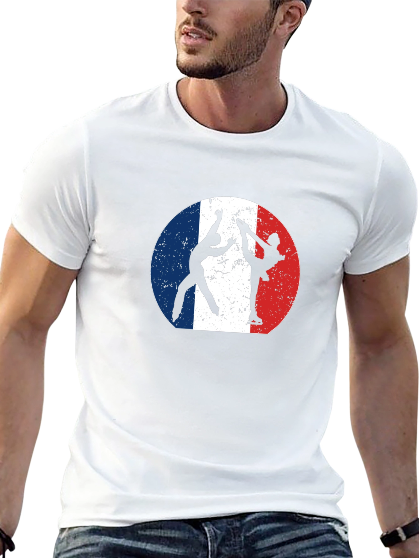 Figure Skating France Flag T-Shirt