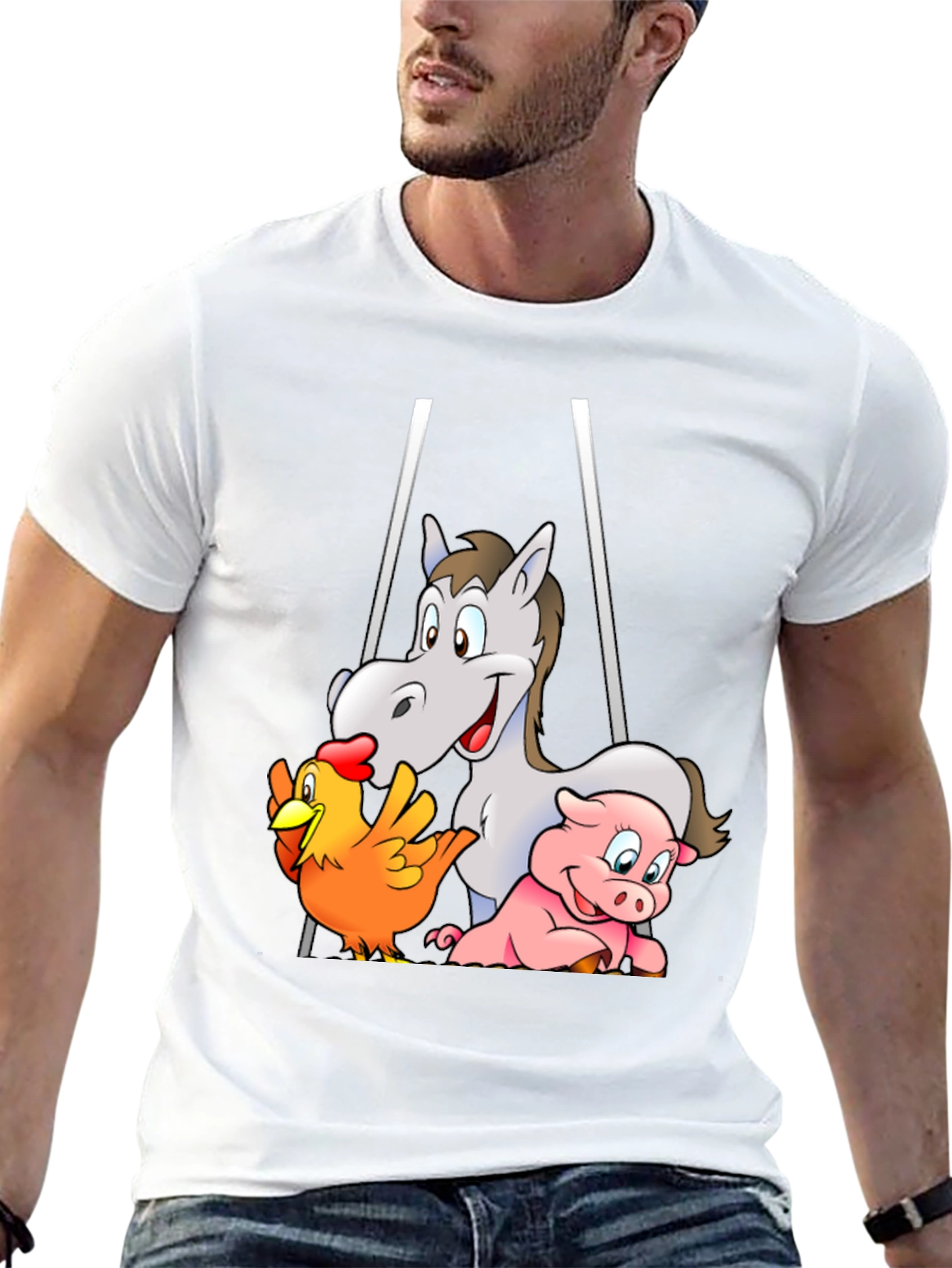 Farm Friends Cartoon T-Shirt