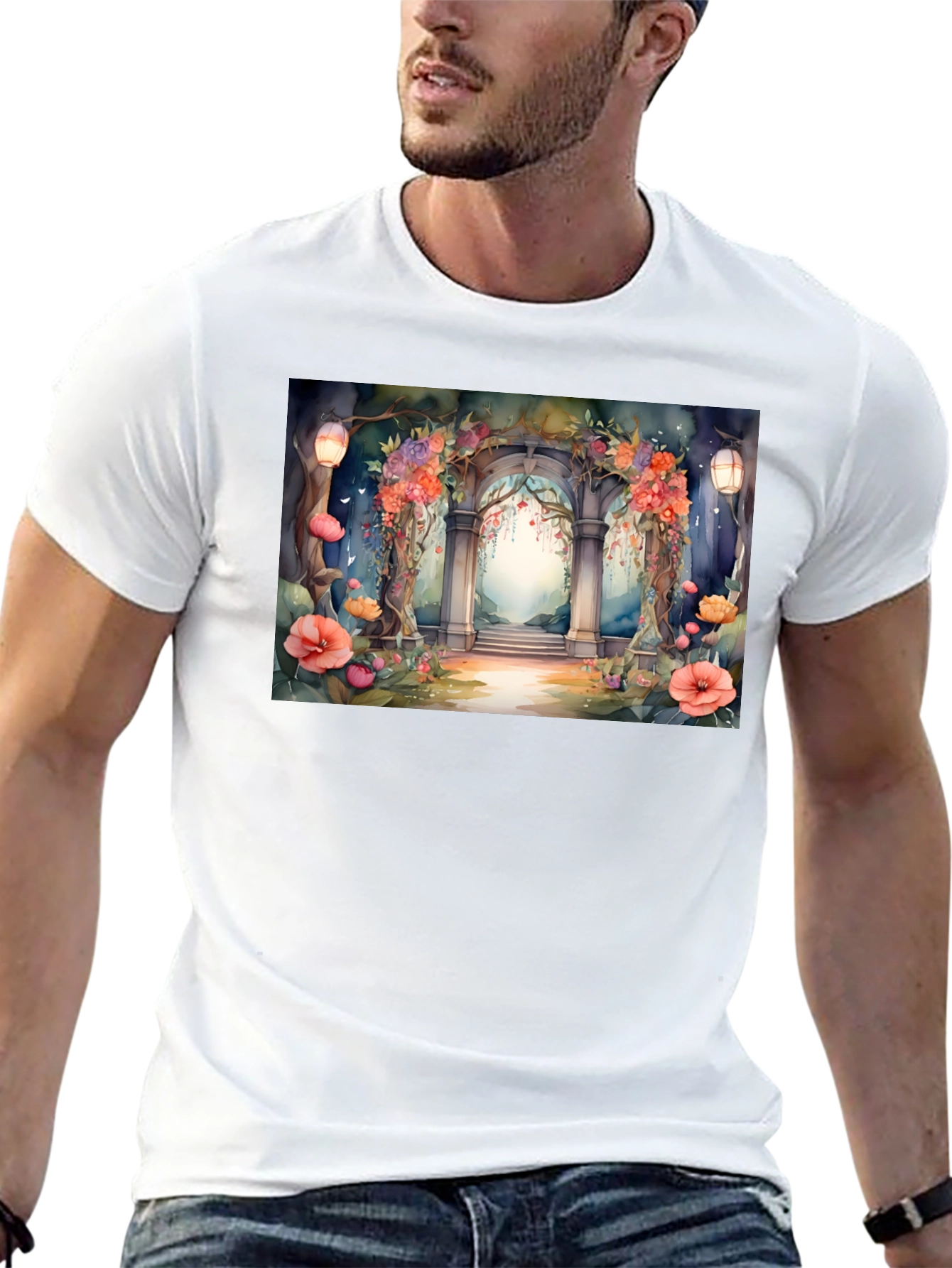 Floral Archway T-Shirt - Nature Inspired Graphic Tee