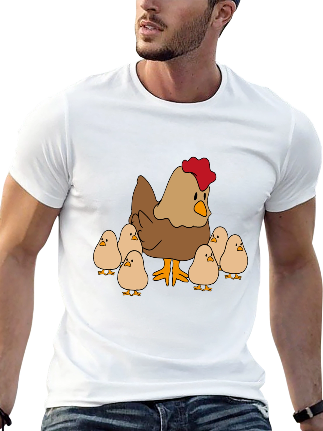 Cute Chicken and Chicks Graphic Tee