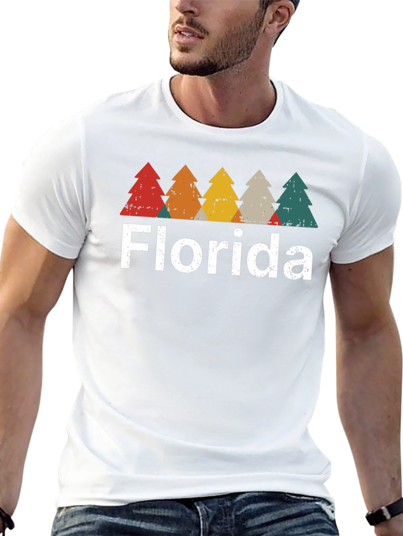 Retro Florida Trees Graphic T-Shirt