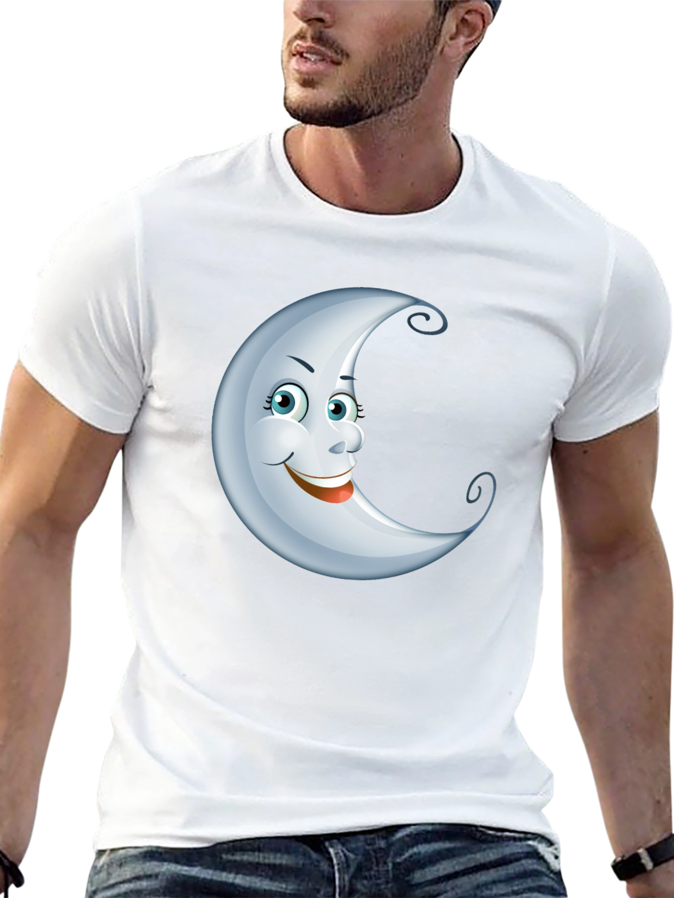 Moon Face Graphic T-Shirt