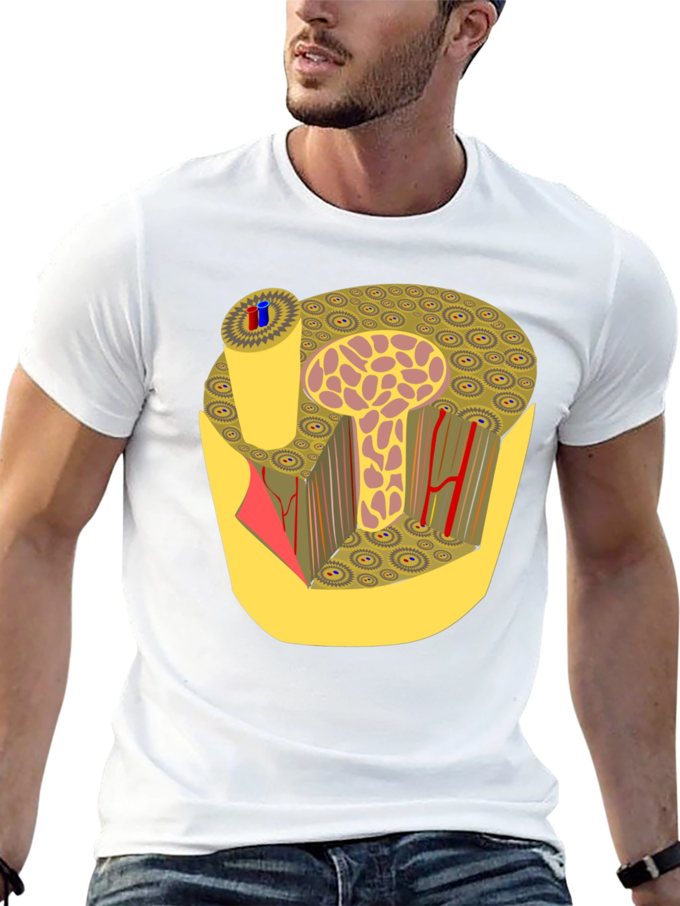 Anatomy Bone Structure Graphic Print Black T-Shirt