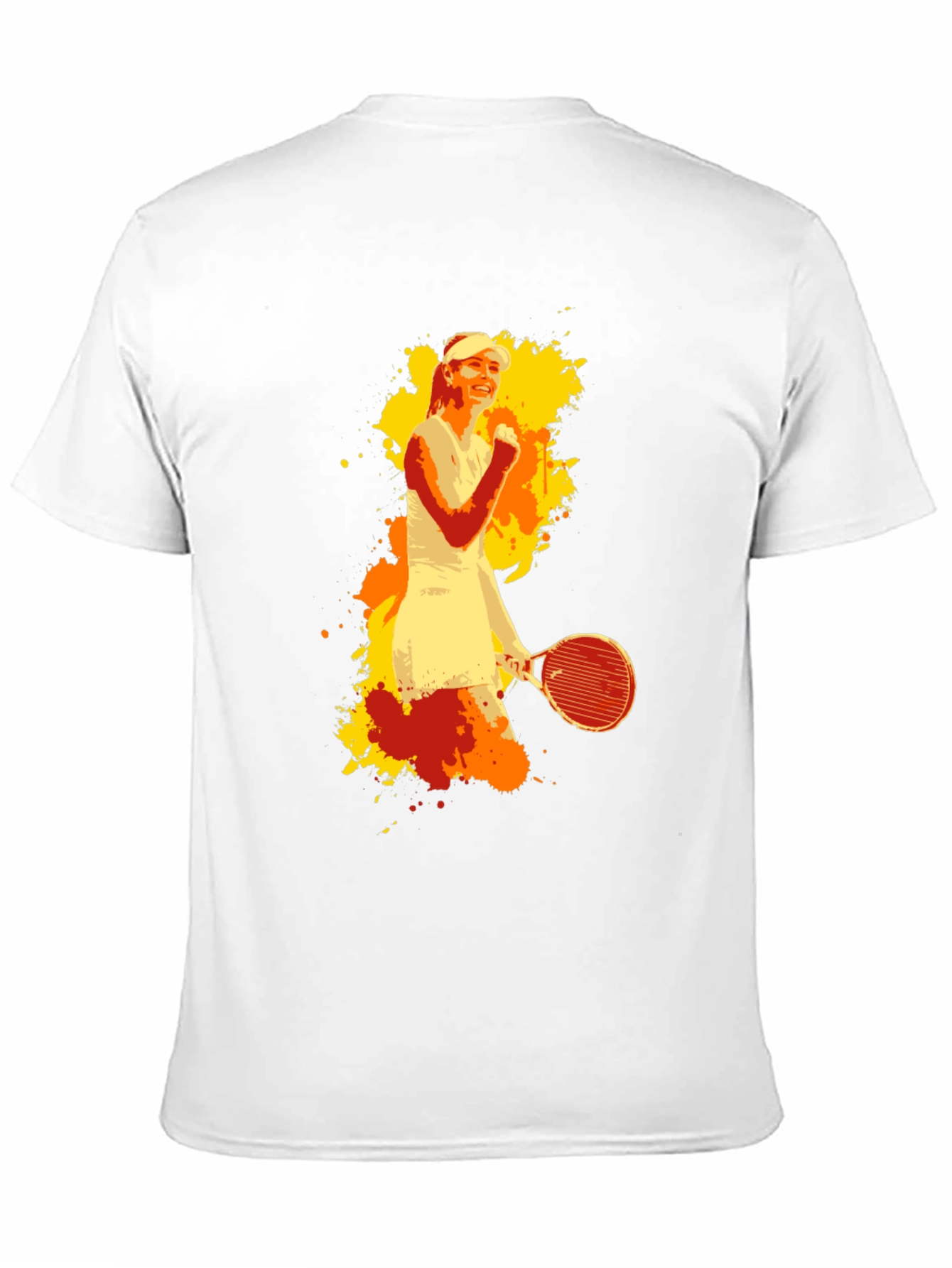 Tennis Player Graphic Tee - Mens Black T-Shirt