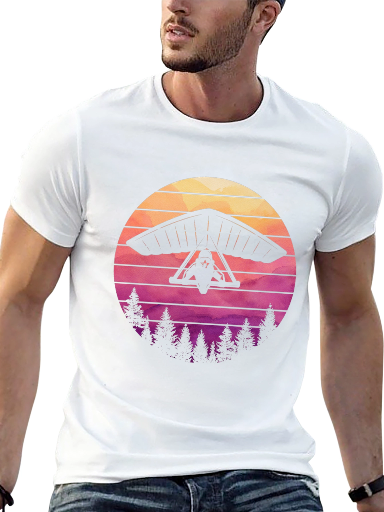 Hang Gliding Sunset T-Shirt - Adventure Tee