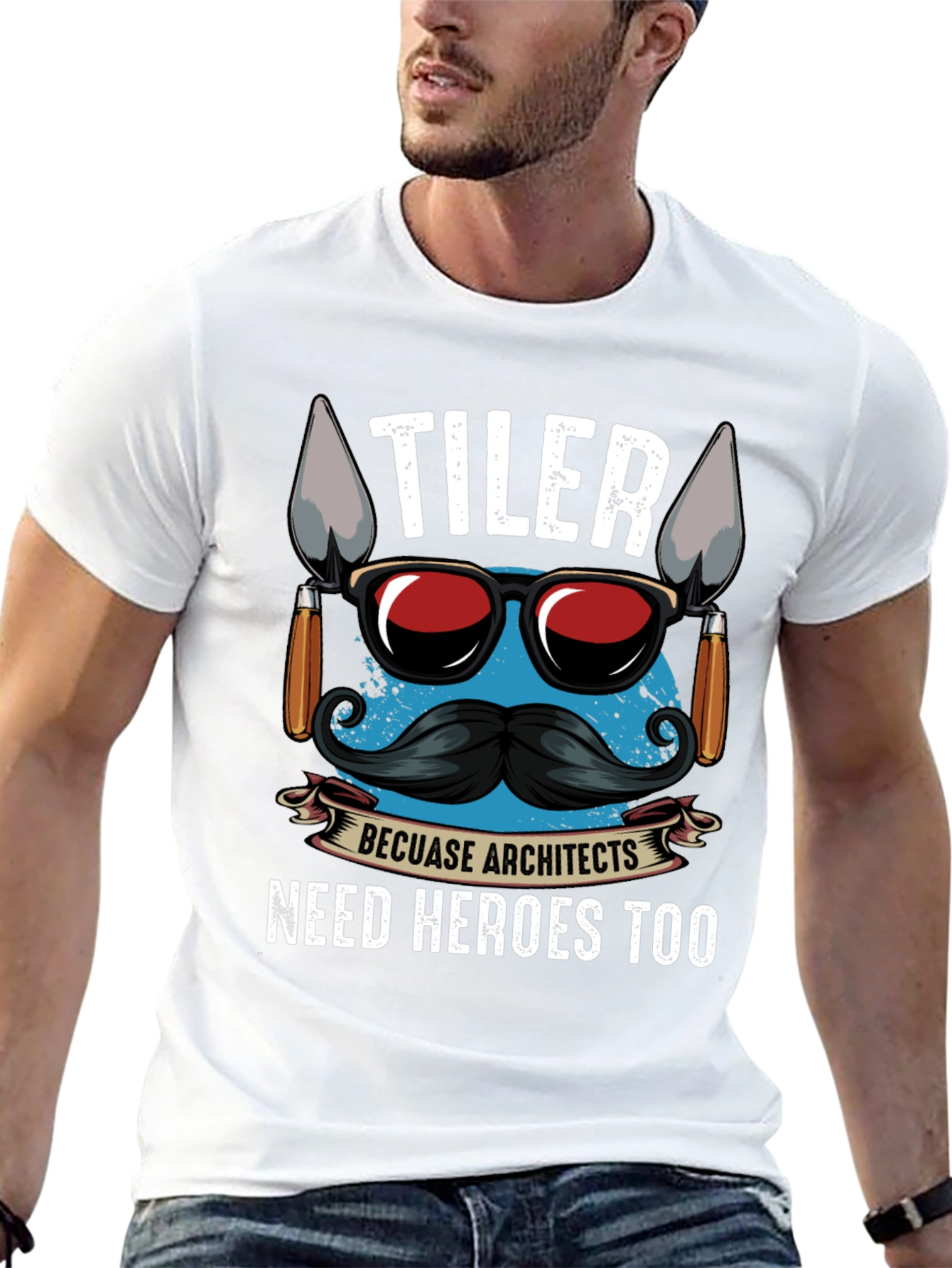 TILER Because Architects Need Heroes Too - Graphic T-Shirt