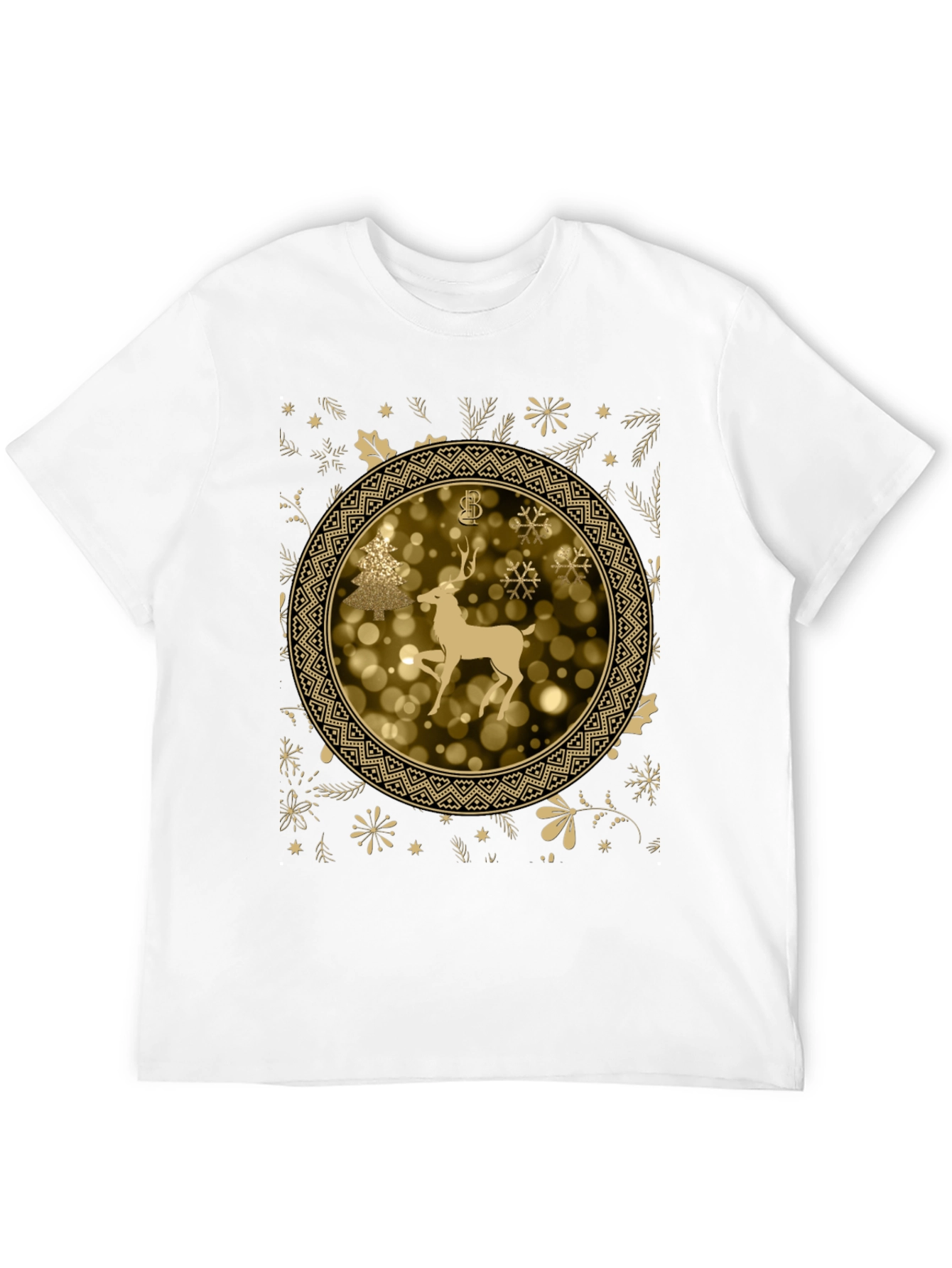 Festive Holiday Deer Graphic Tee