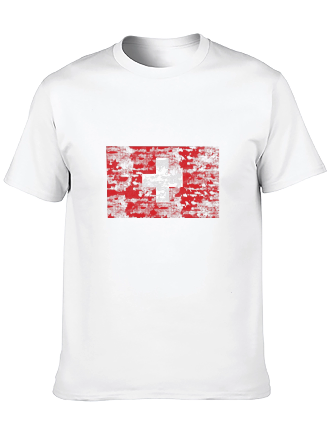 Swiss Flag Grunge Style T-Shirt