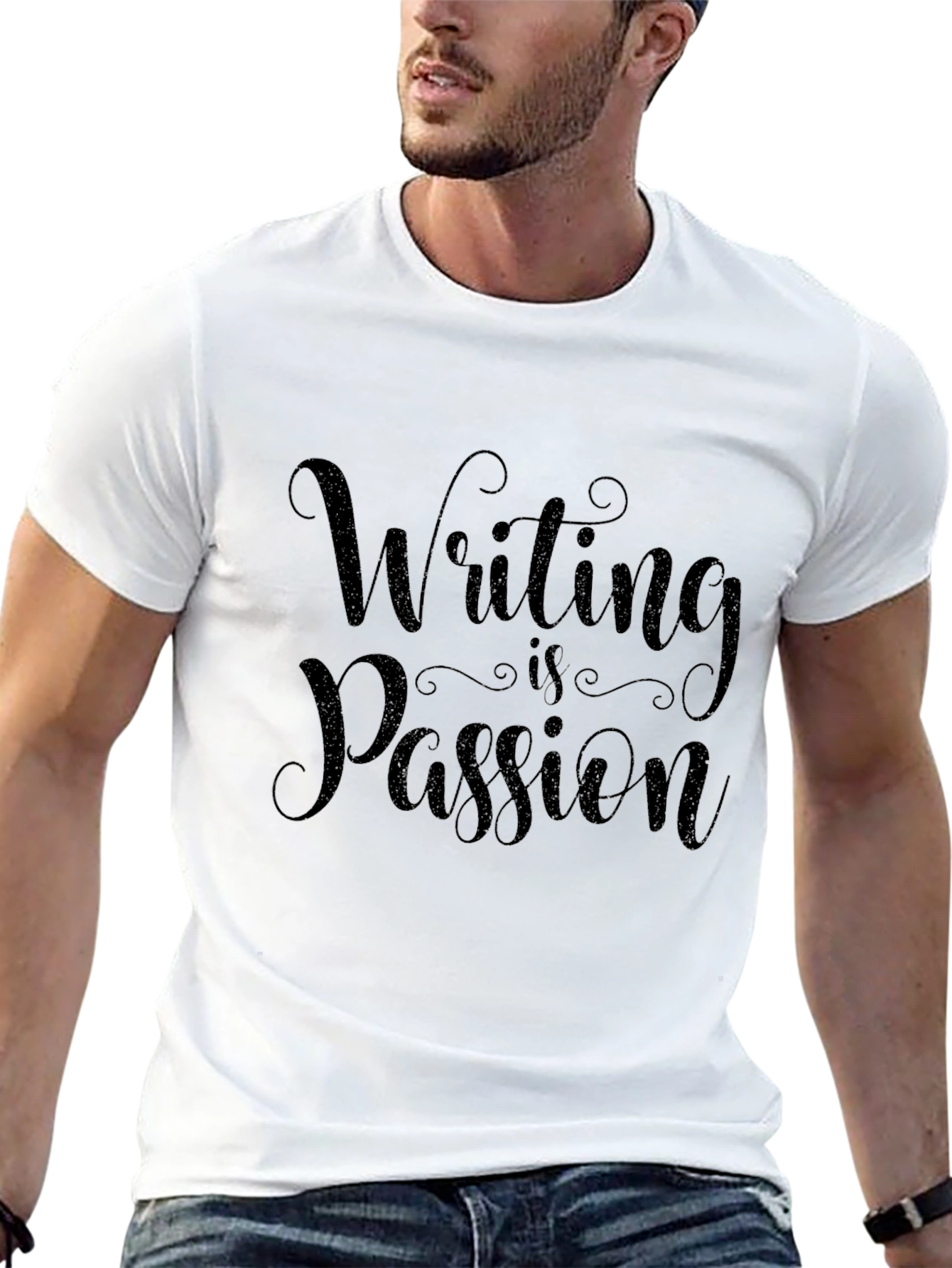 Writing is Passion Black T-Shirt