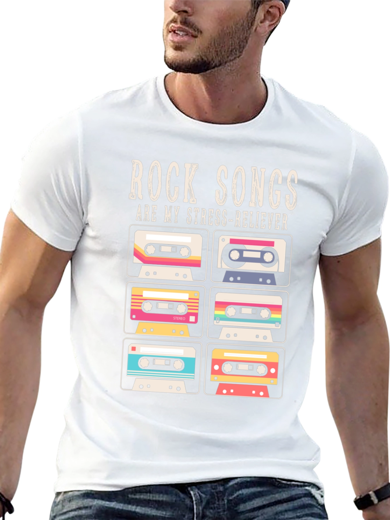 Retro Rock Songs Cassette Tape T-Shirt