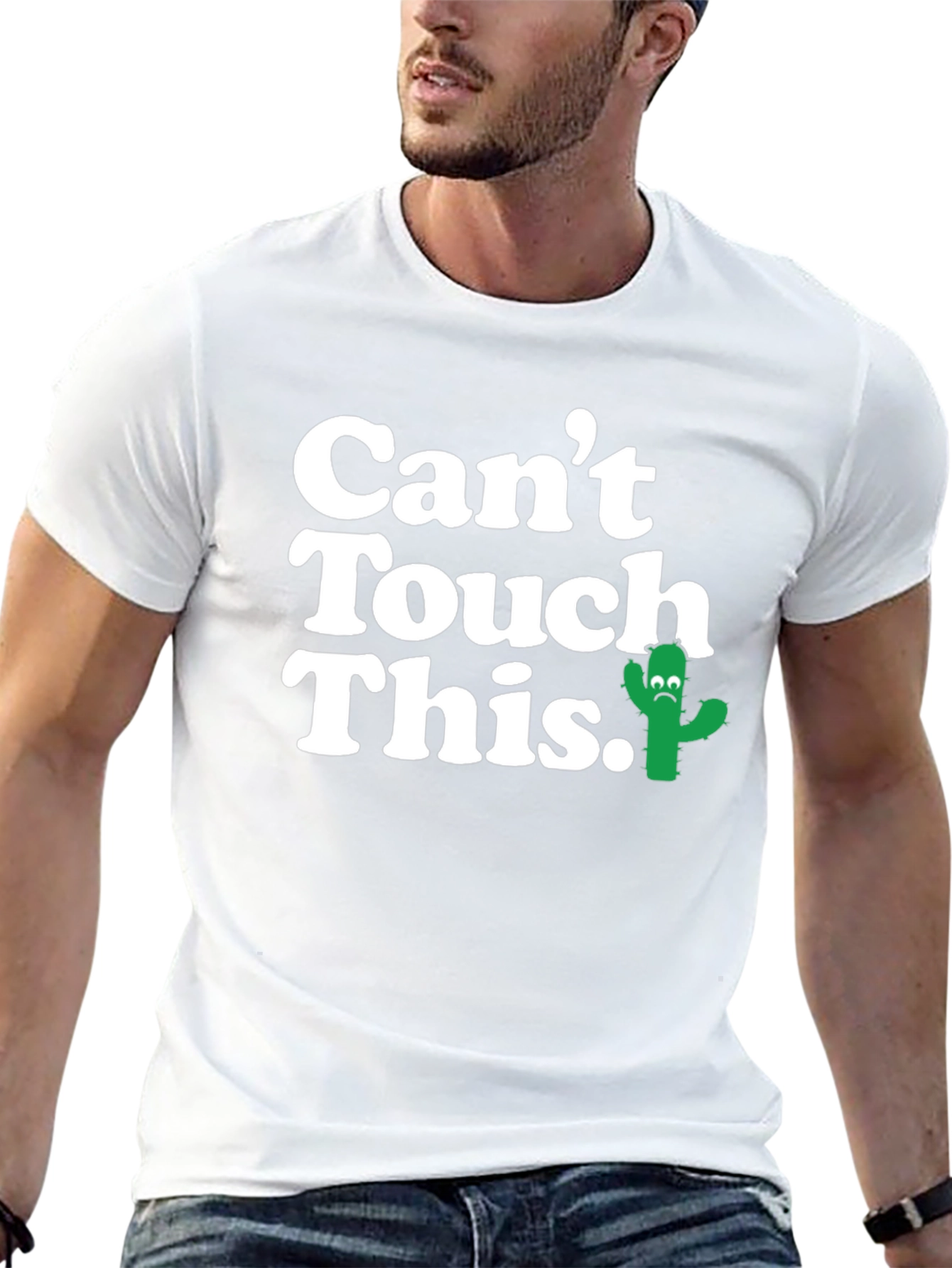 Mens Cant Touch This Cactus Graphic T-Shirt