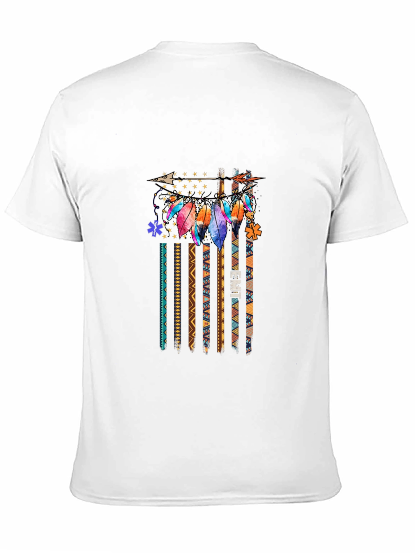 EMT American Flag Arrow Feather T-Shirt