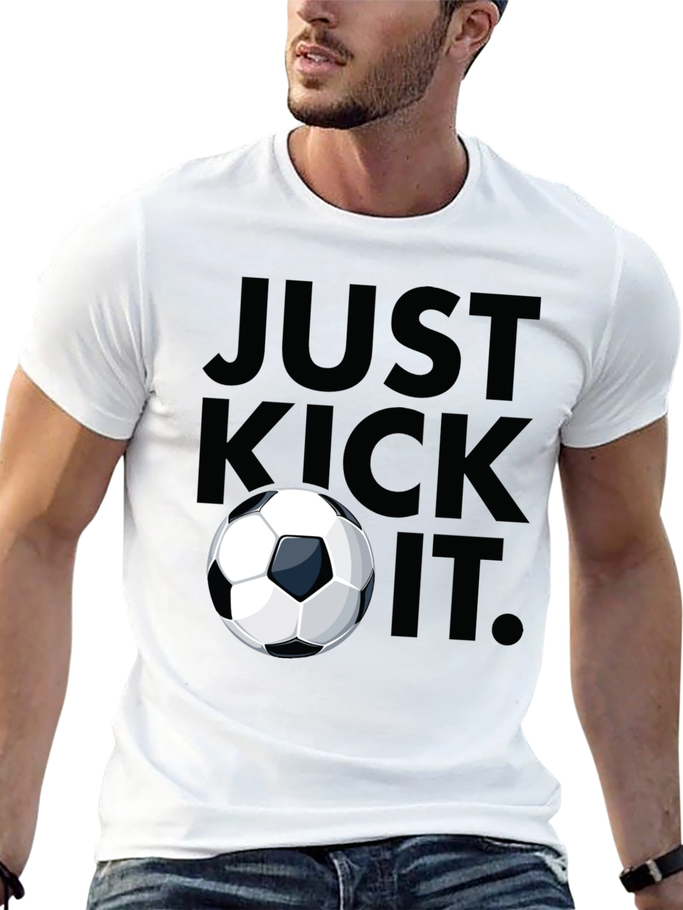 Just Kick It Soccer Graphic T-Shirt