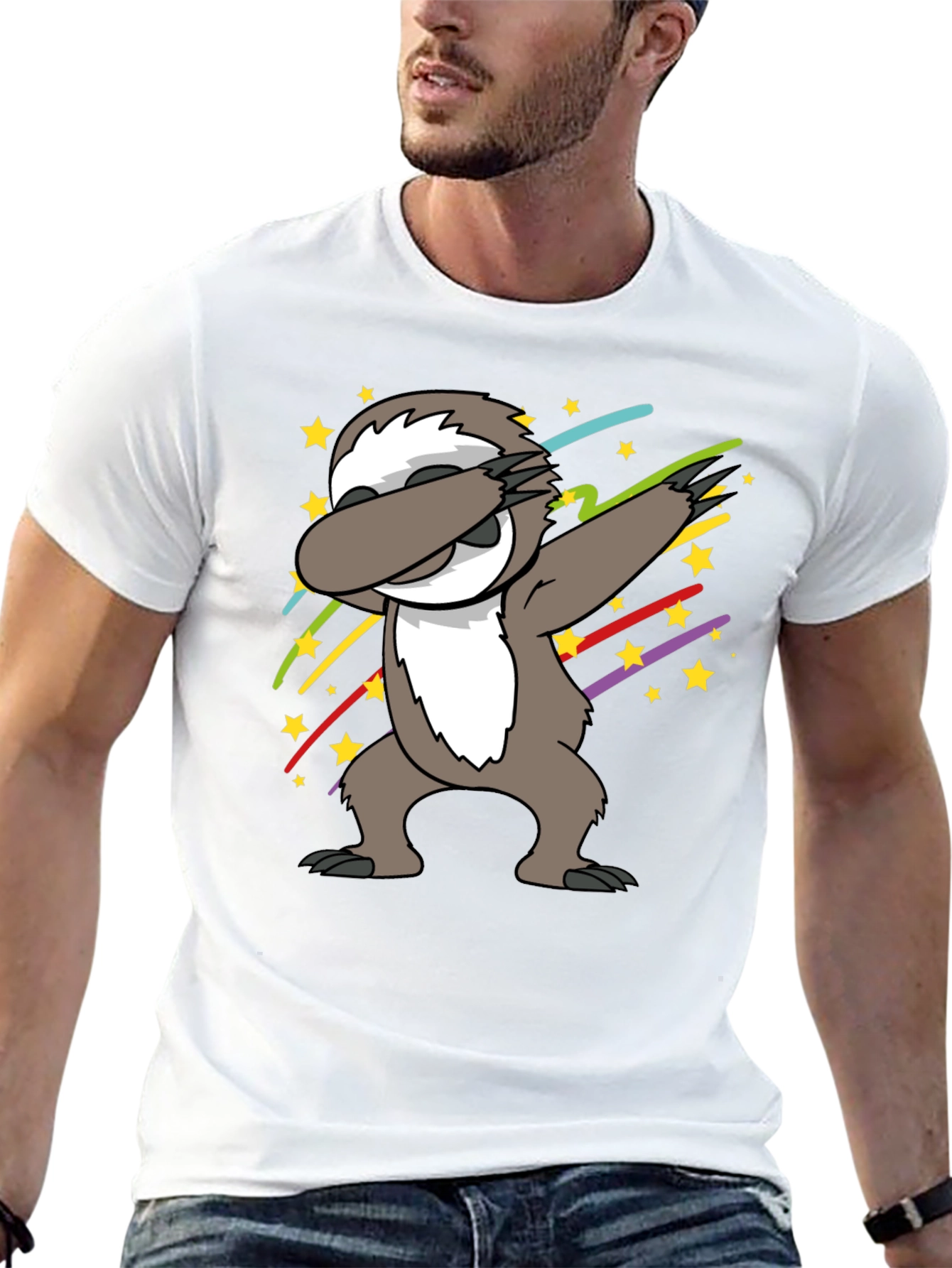 Dabbing Sloth T-Shirt - Fun Cartoon Graphic Tee