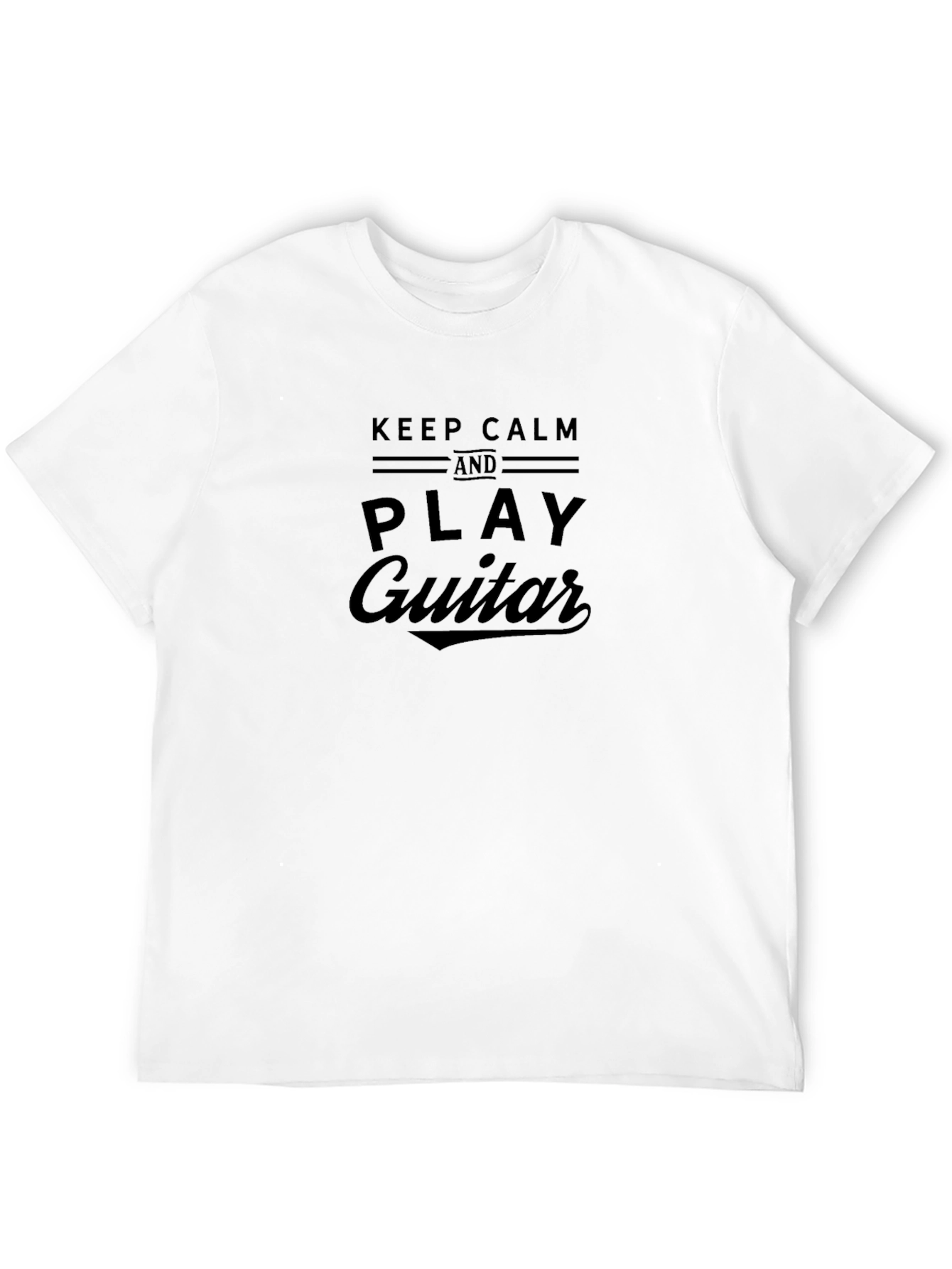 Keep Calm and Play Guitar Black T-Shirt
