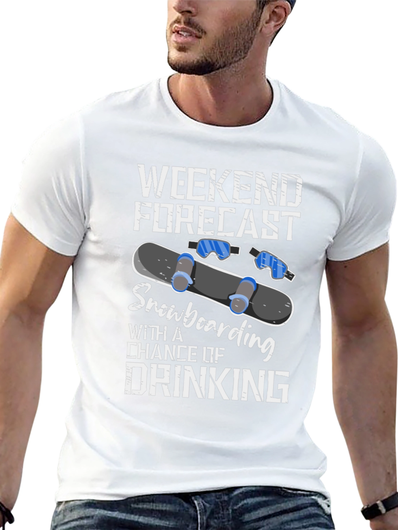 Weekend Forecast Snowboarding & Drinking T-Shirt