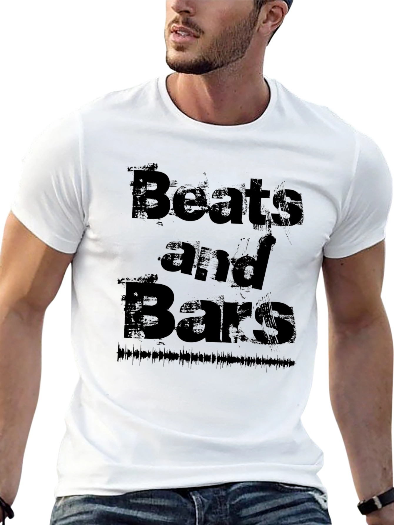 Beats and Bars Graphic Tee - Black