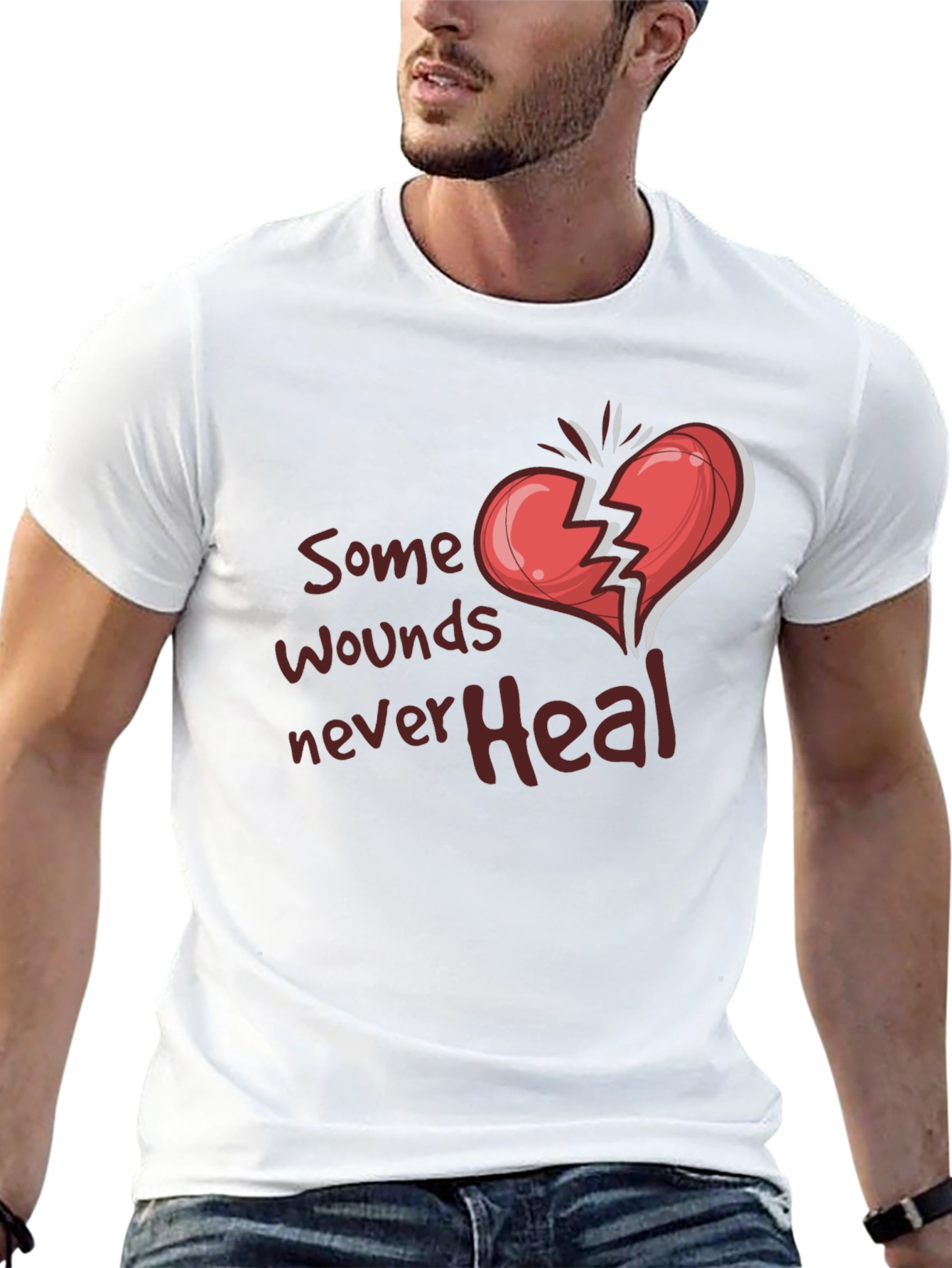Broken Heart Graphic Tee: Some Wounds Never Heal