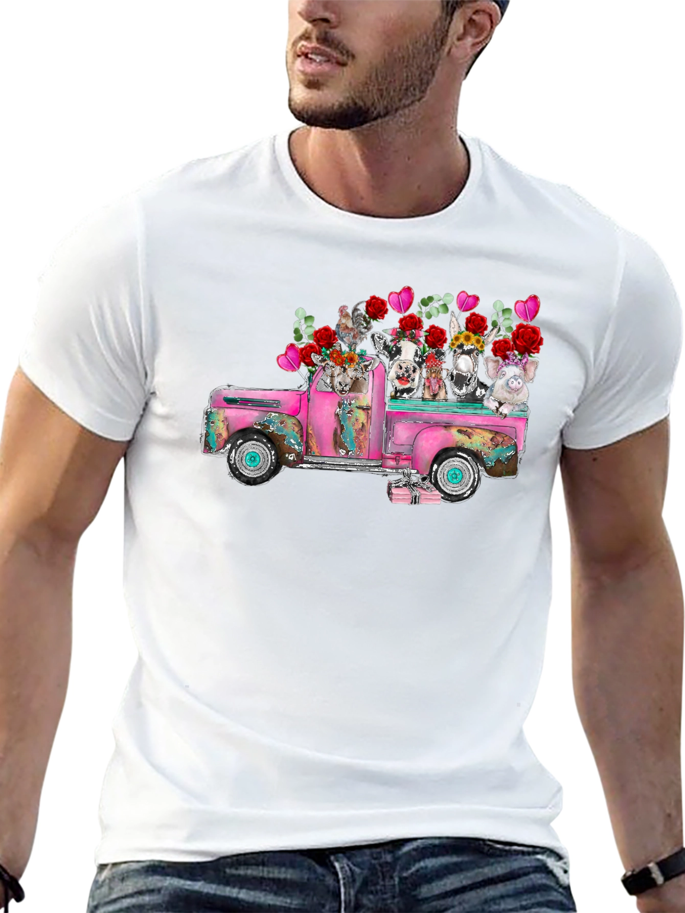 Farm Animal Truck Graphic Tee