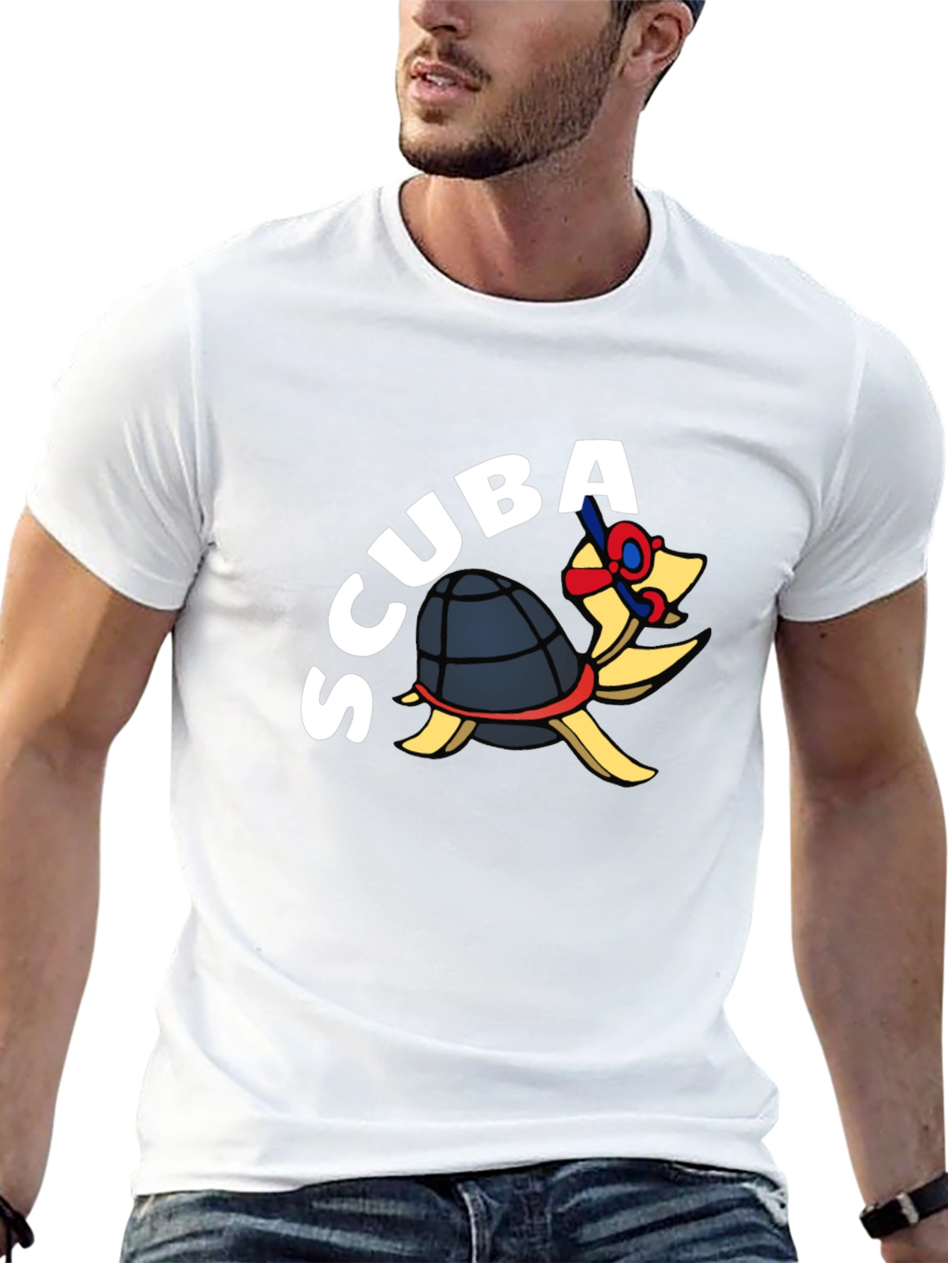 Scuba Turtle Black T-Shirt
