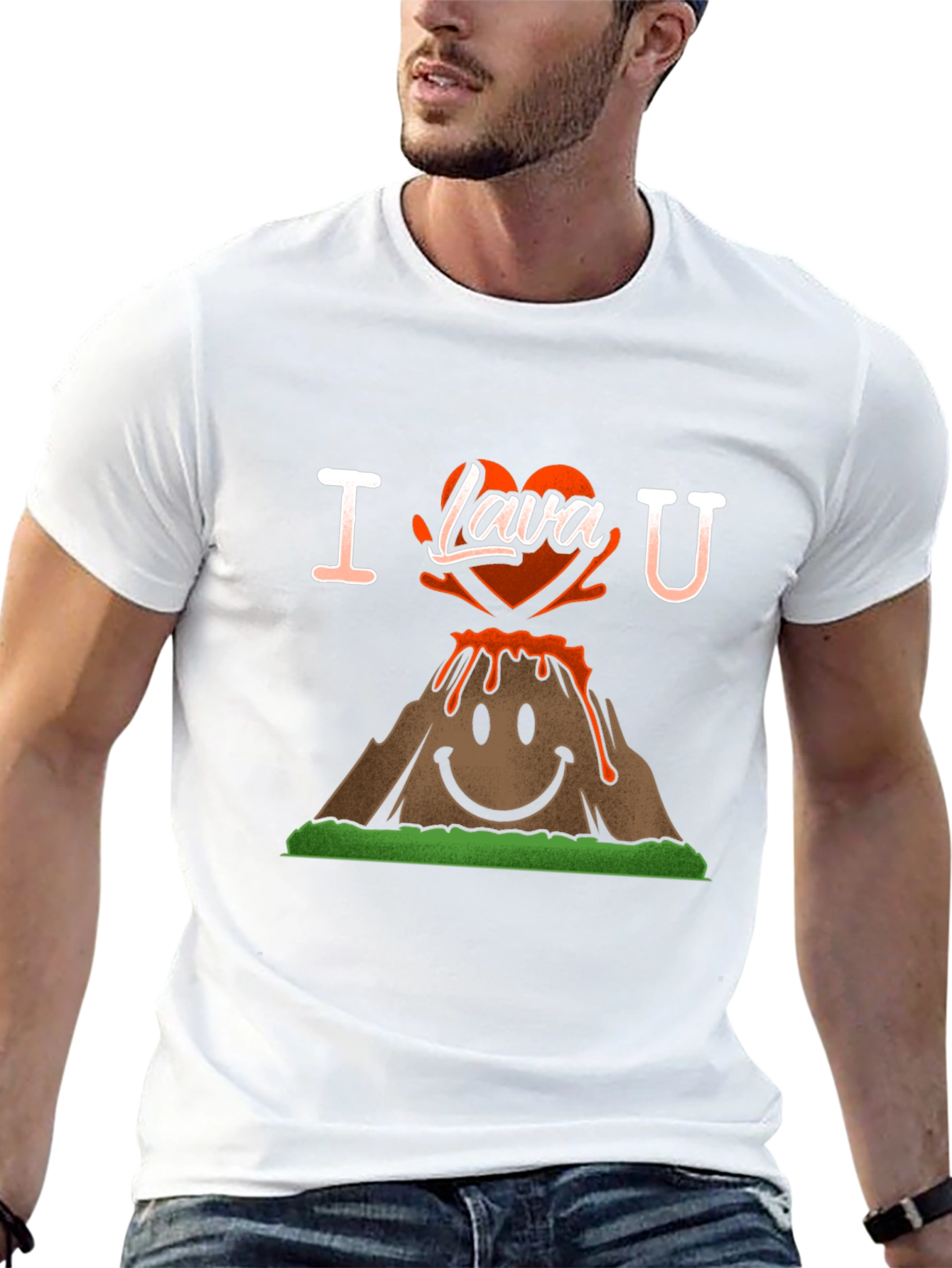 I Lava You T-Shirt - Volcano Heart Graphic Tee