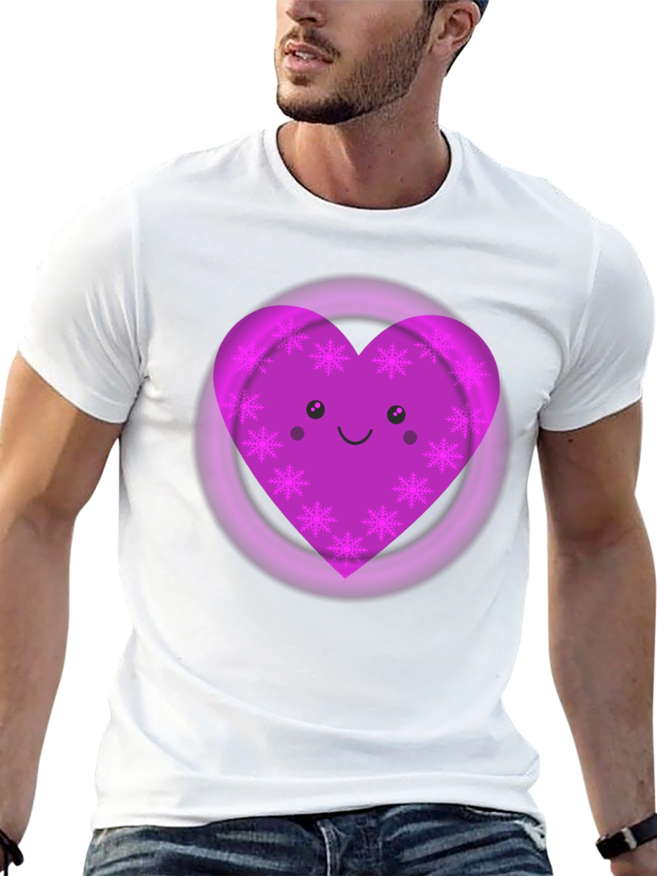 Cute Heart with Snowflake T-Shirt
