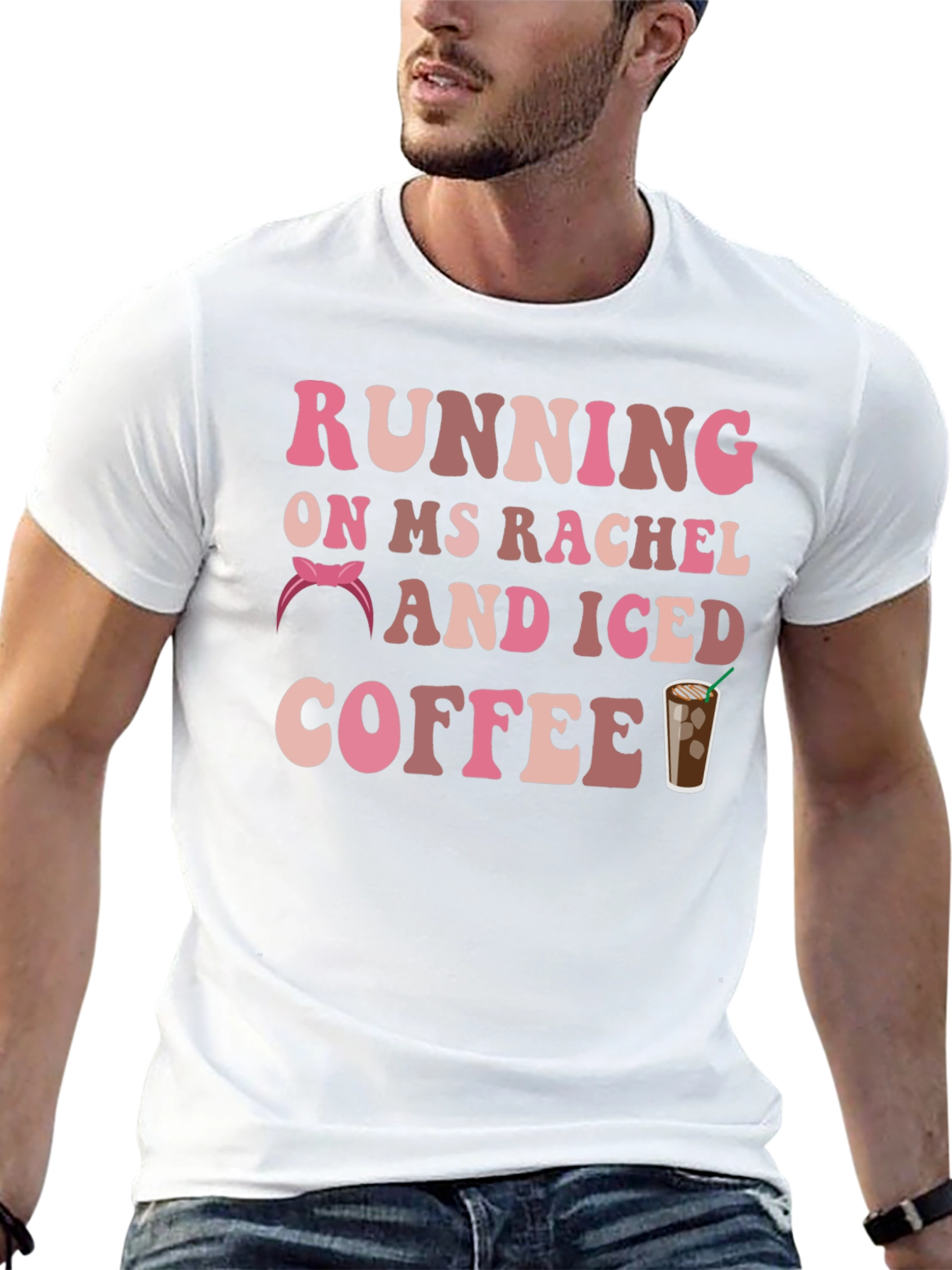 Running on Ms Rachel & Iced Coffee Graphic Tee