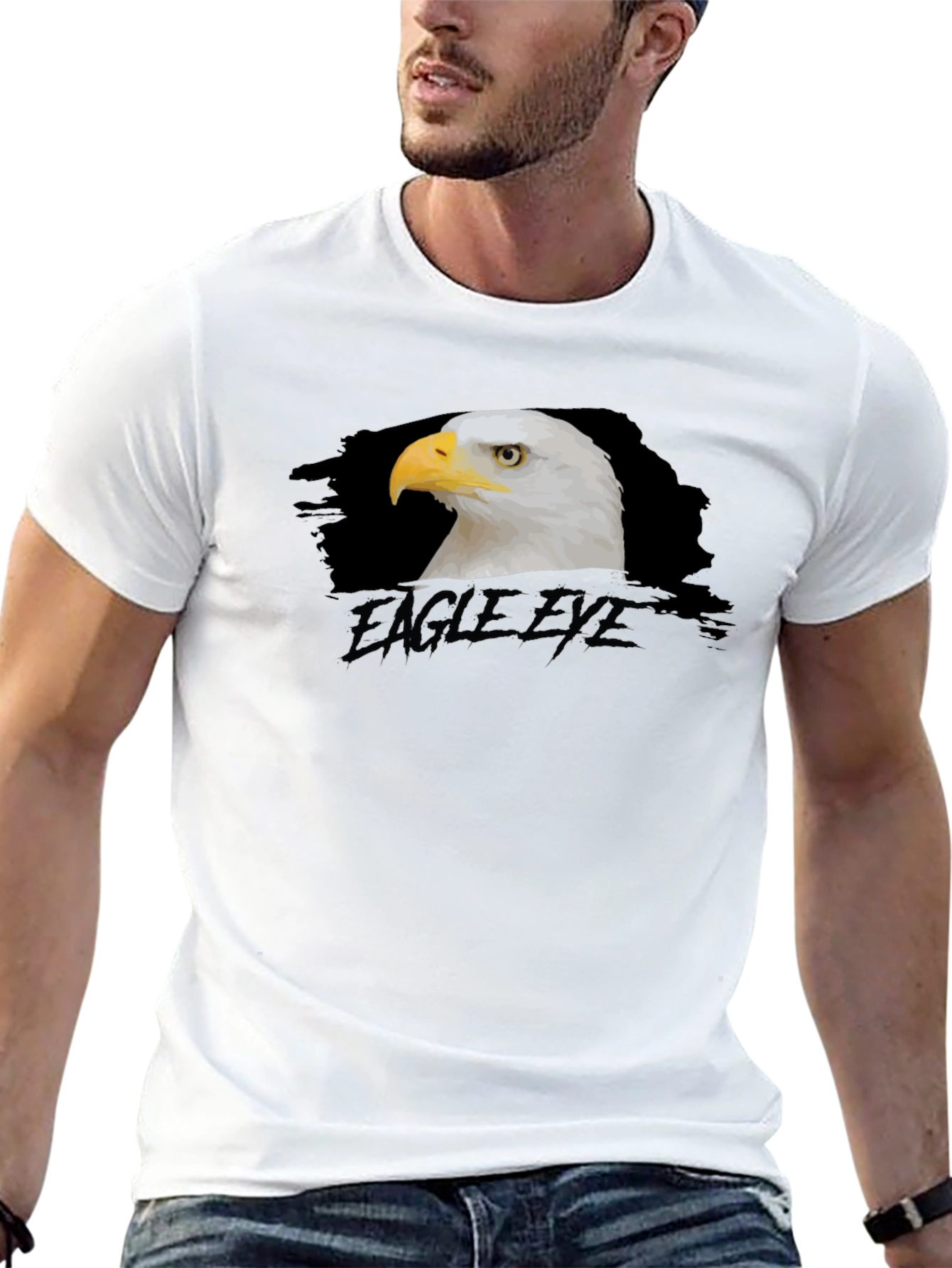 Eagle Eye Black T-Shirt Graphic Print