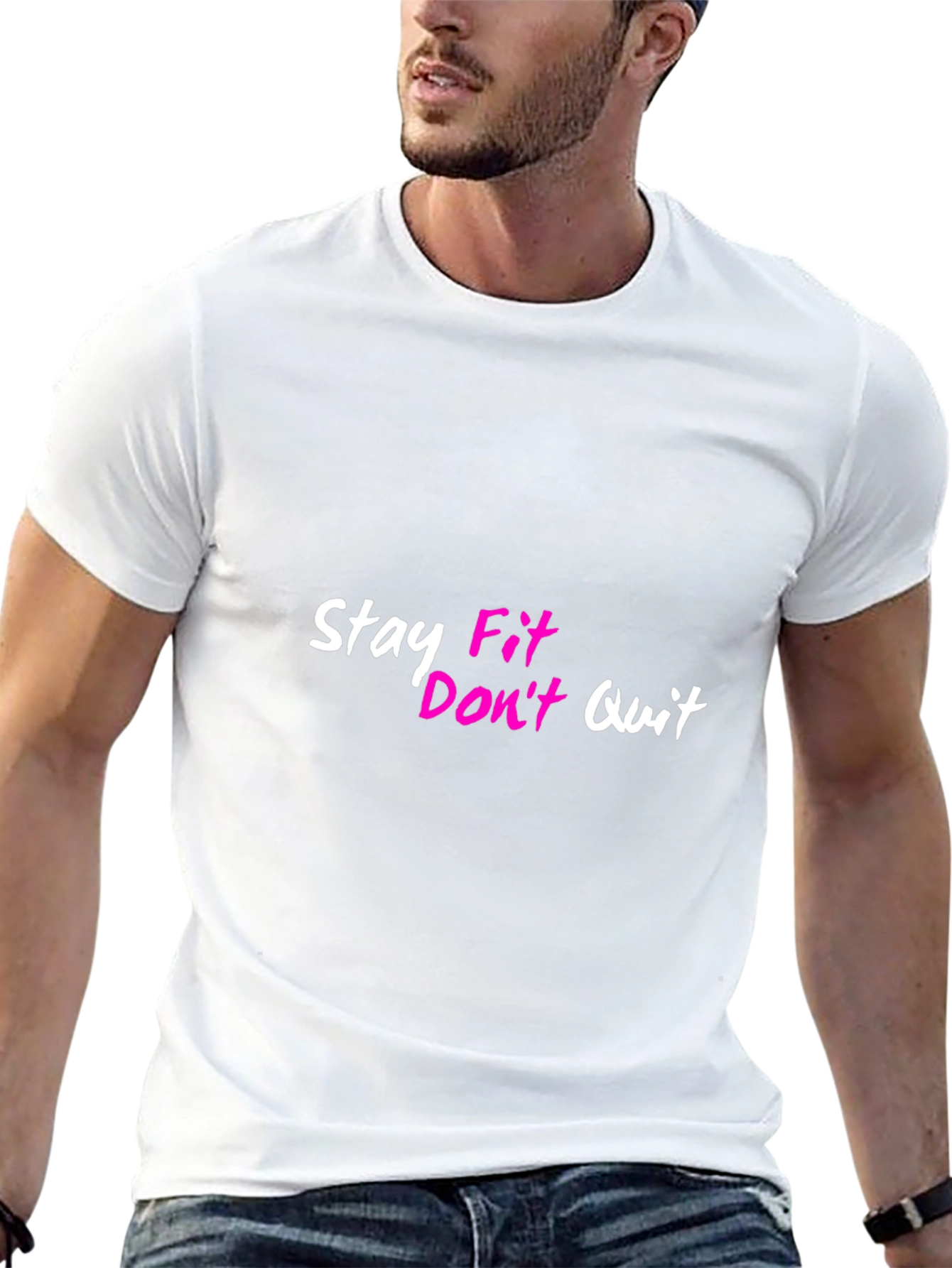 Stay Fit Dont Quit Black T-Shirt