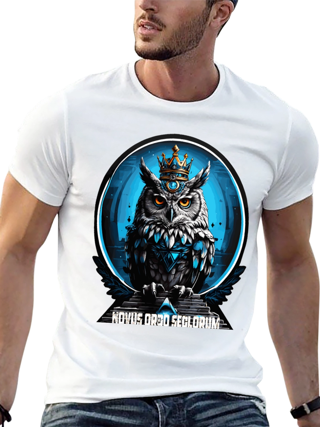 Novus Ordo Seclorum Owl Crown T-Shirt