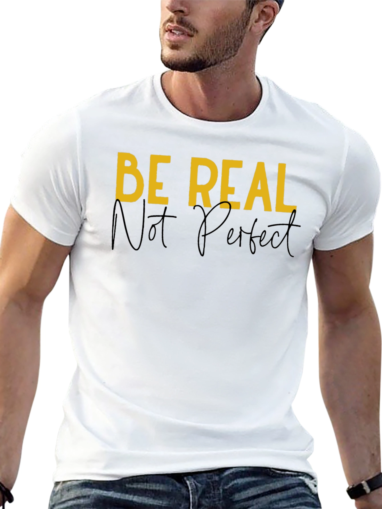 Be Real Graphic Tee - Black Casual T-Shirt